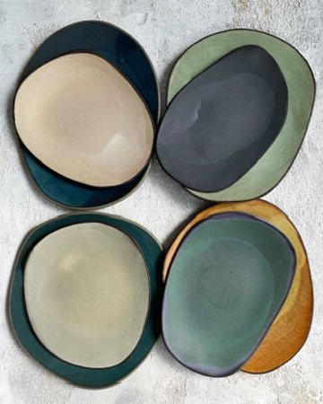 Dessert Plate in Zen Garden