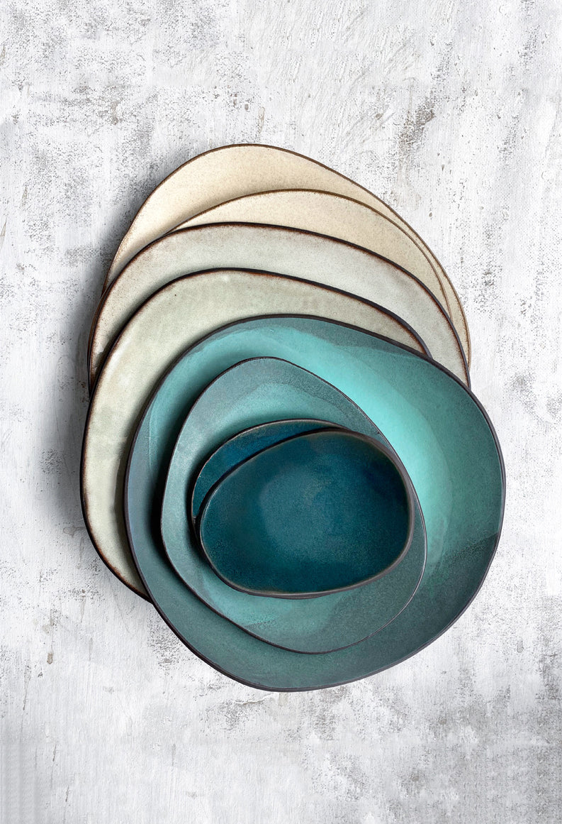 Pasta Bowl in Emerald Vertigo