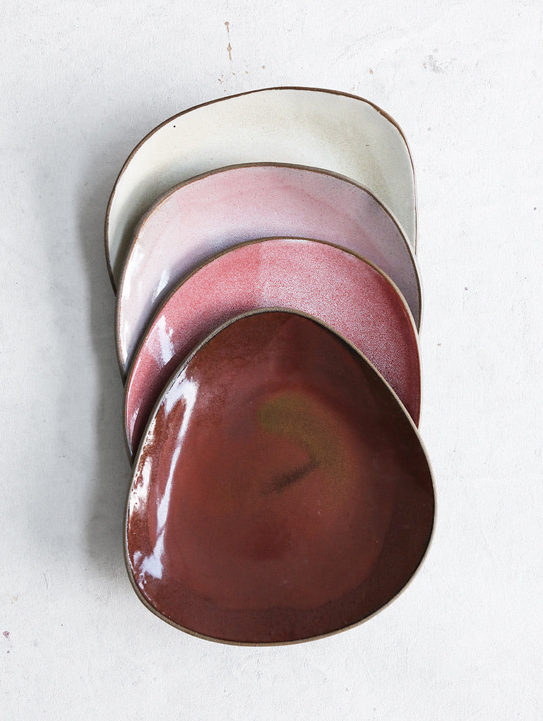 Dessert Plate in Cherry Red