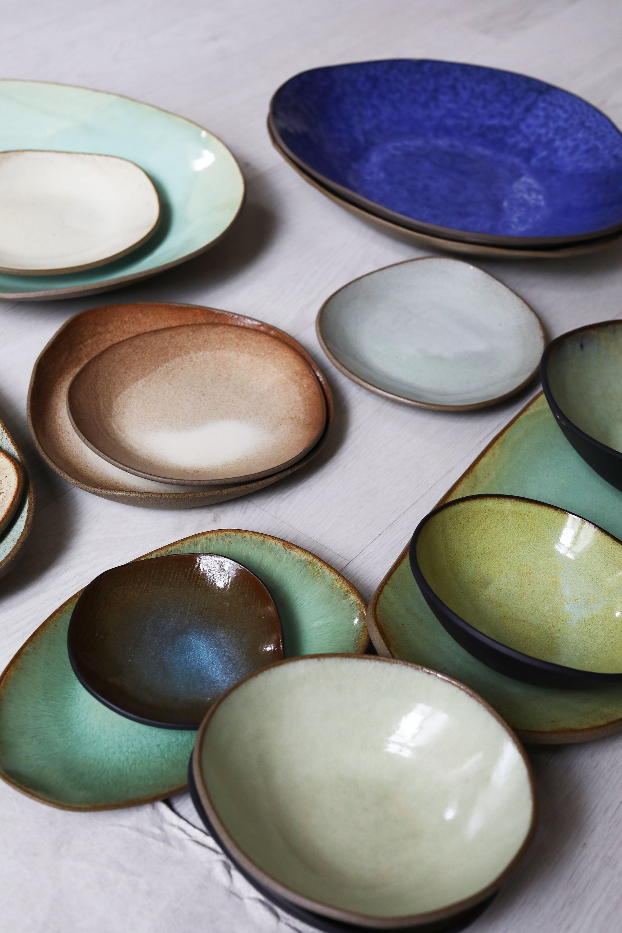 Dessert Plate in Speckled Verde