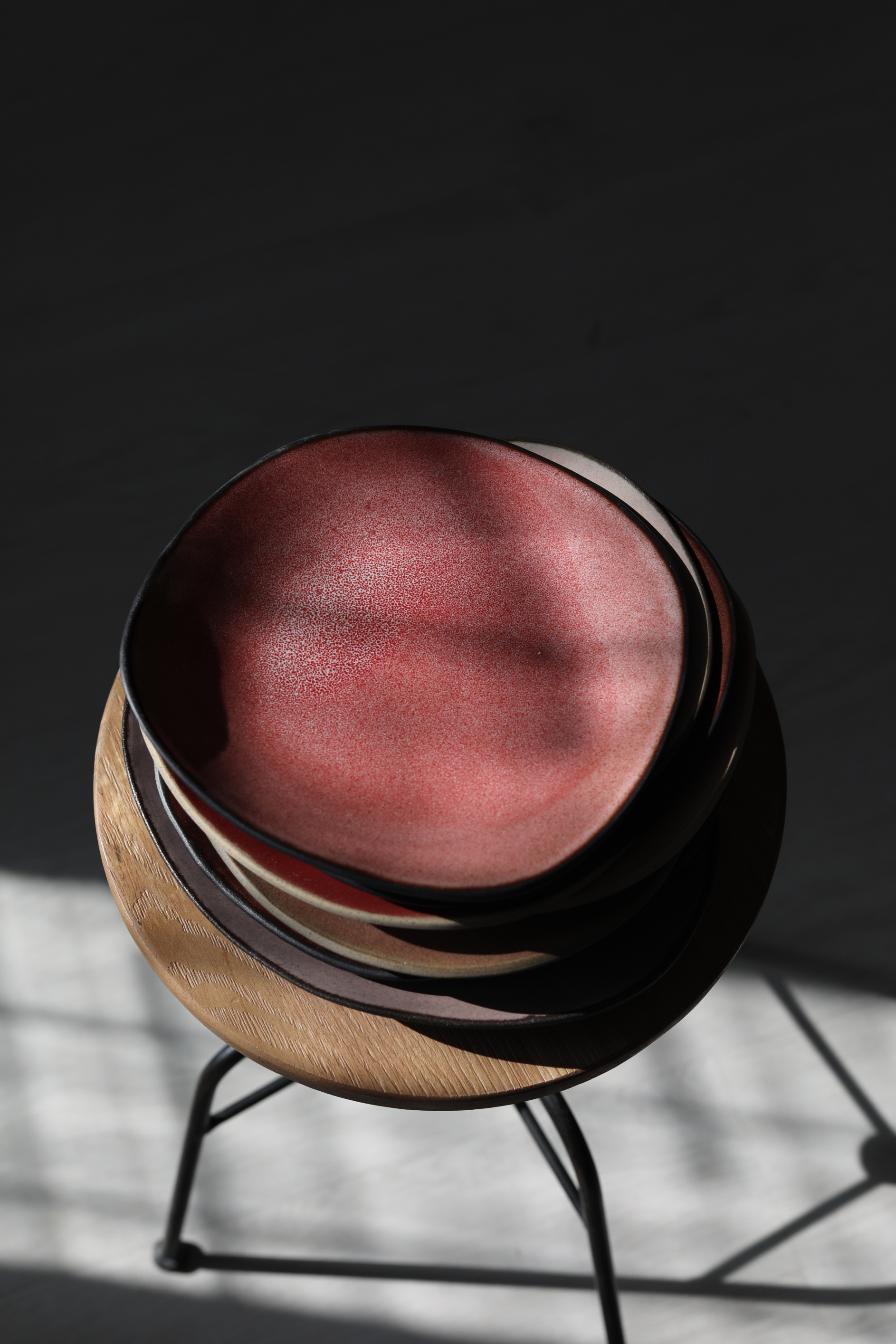 Dessert Plate in Deep Ruby Quartz