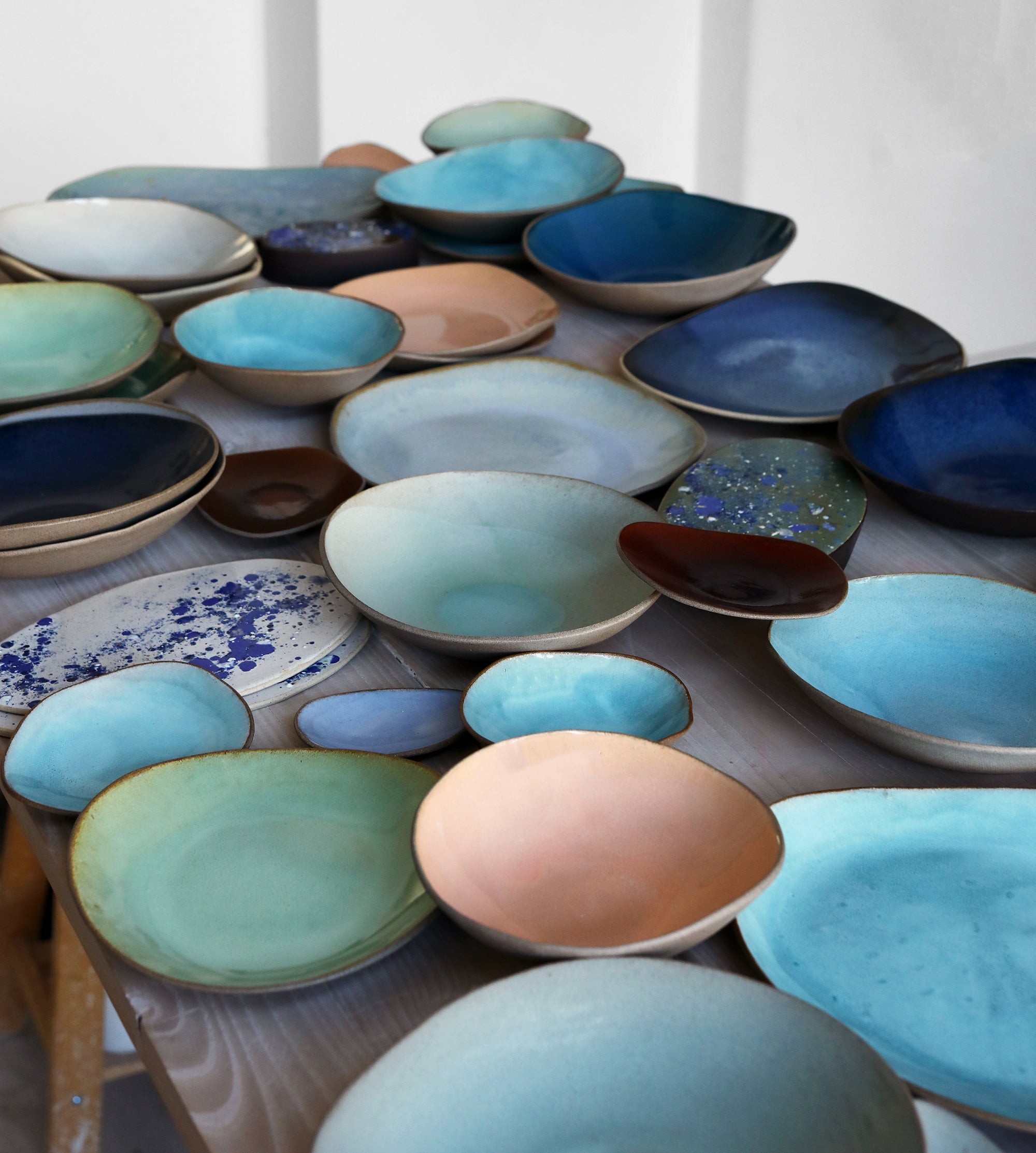 Pasta Bowl in Ripple Aqua