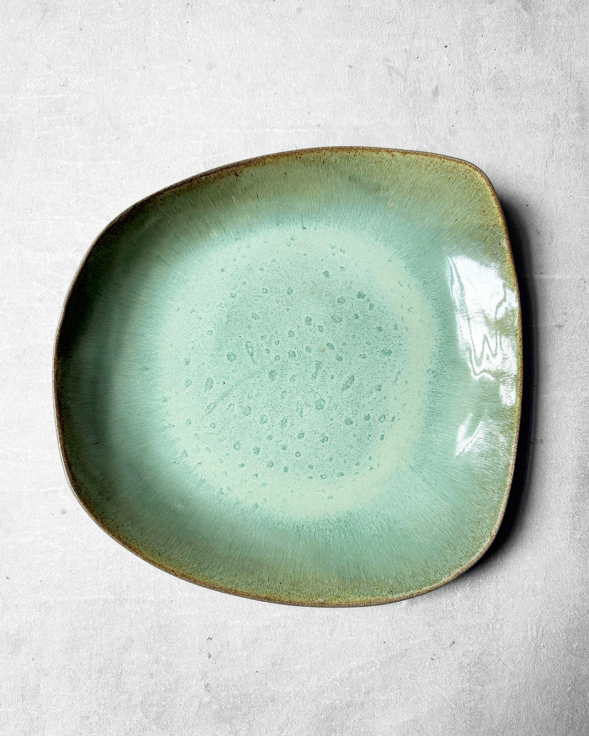 Large Ruund Serving Platter in Avo