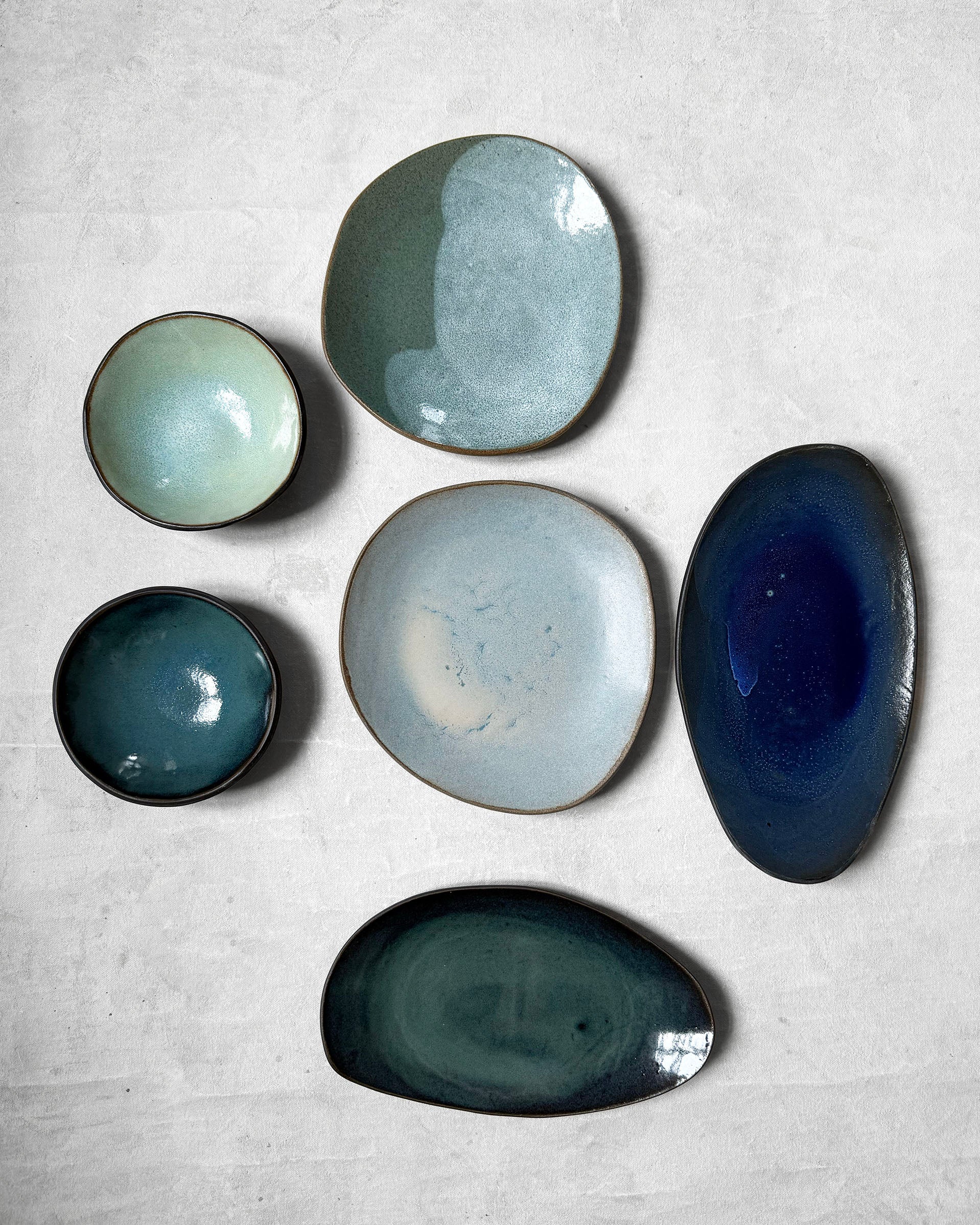 Breakfast Bowl in Marbled Teal