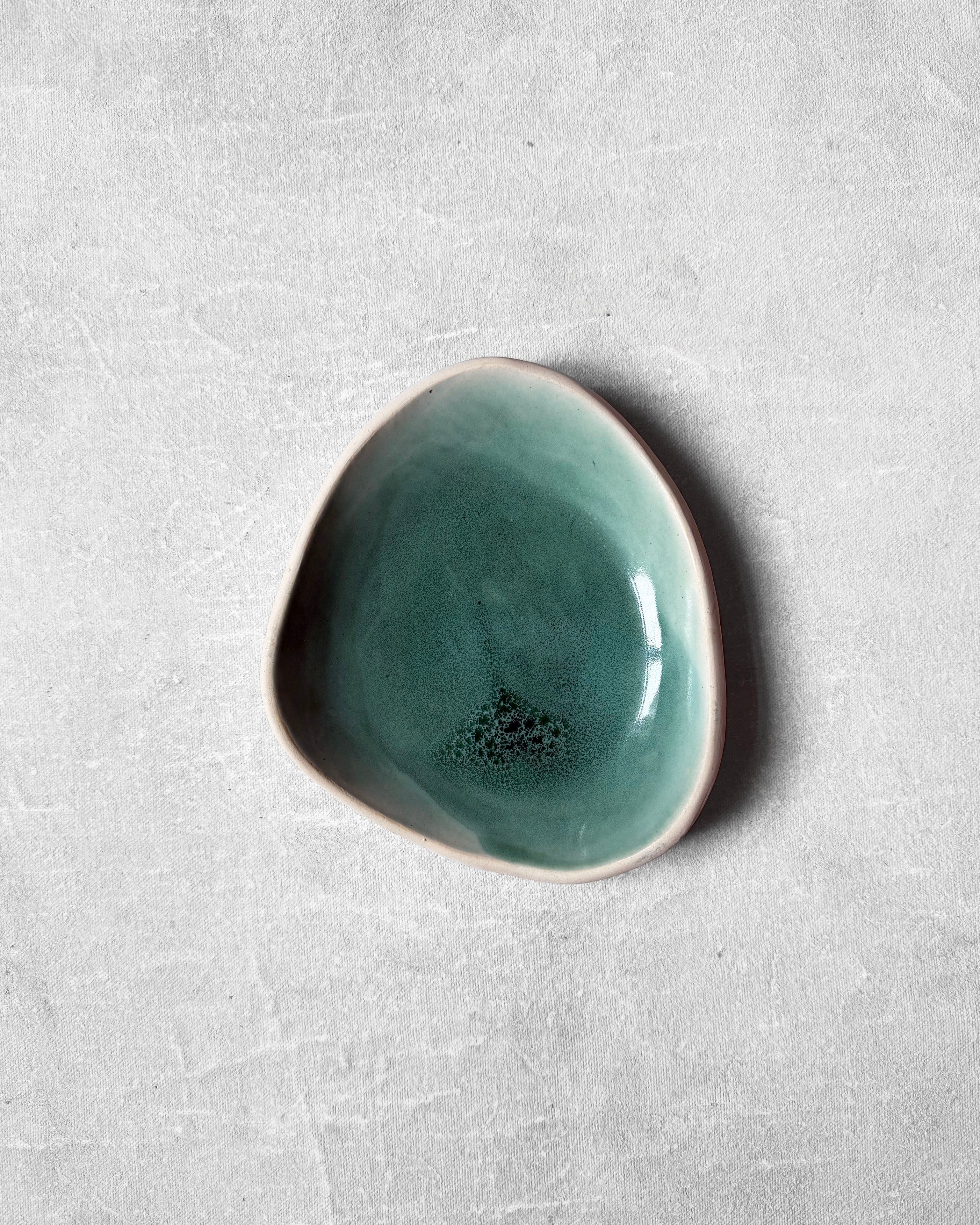 Tapas Plate in Speckled Emerald