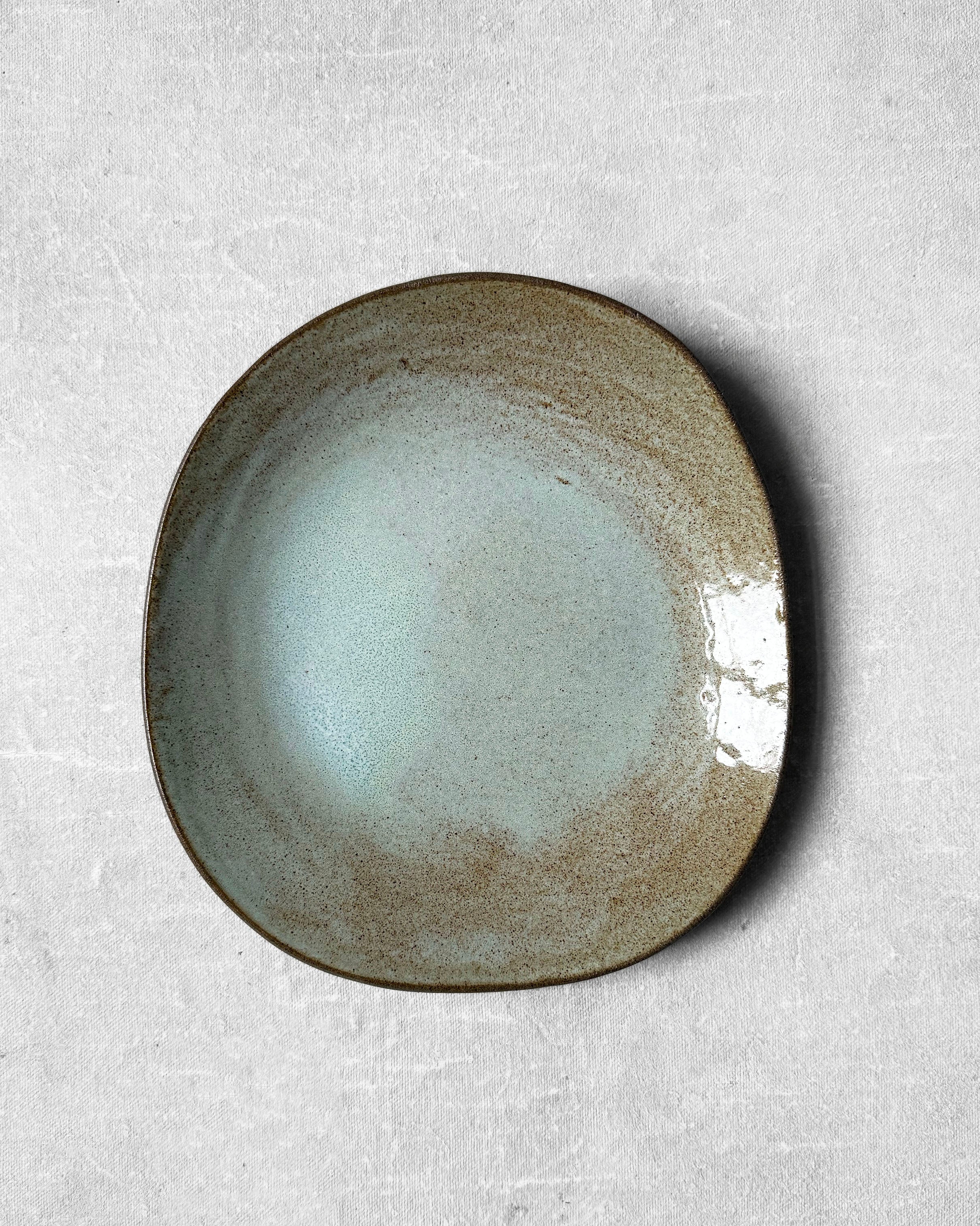 Dessert Plate in Mint Swirl