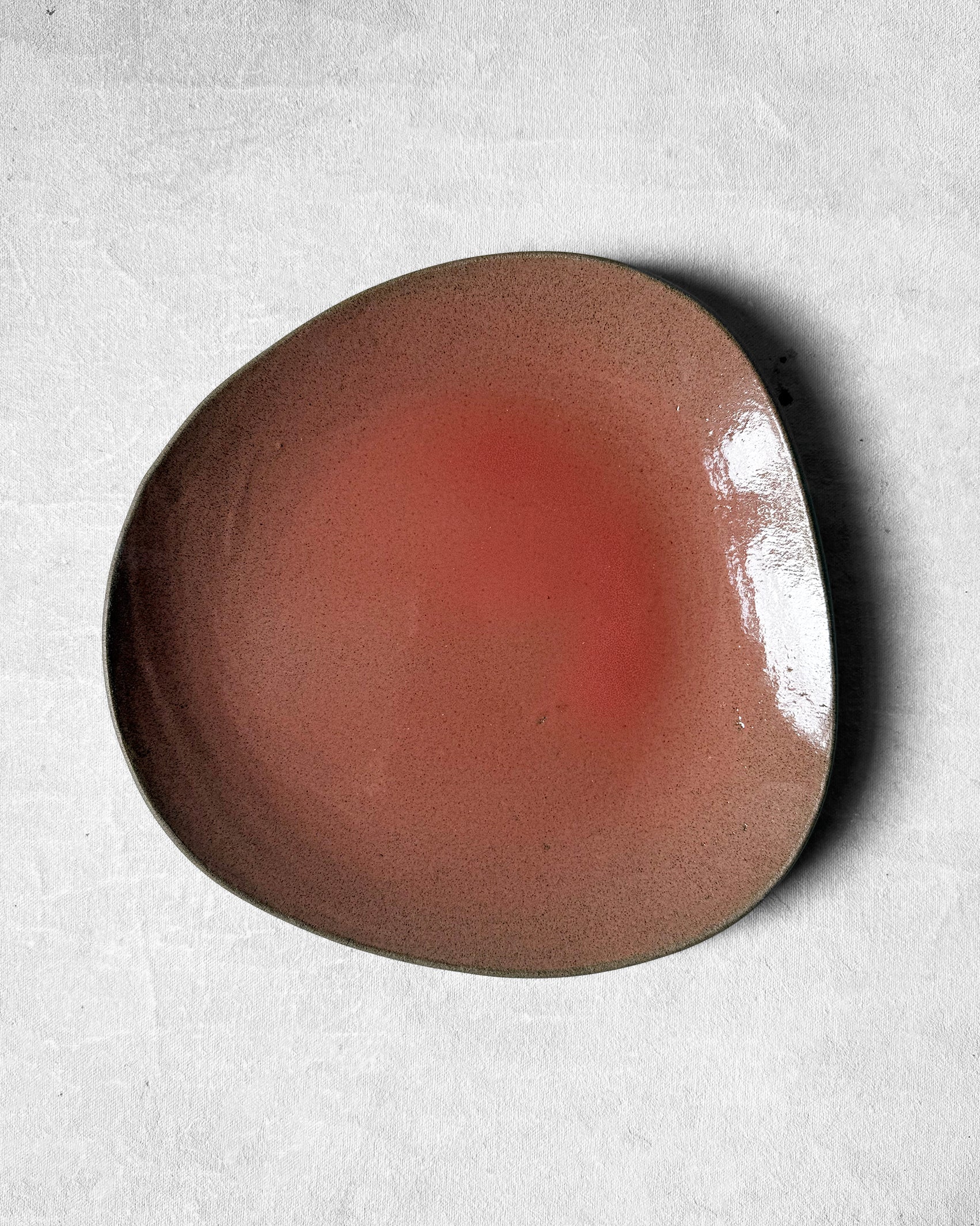 Dinner Plate in Glossy Flamingo