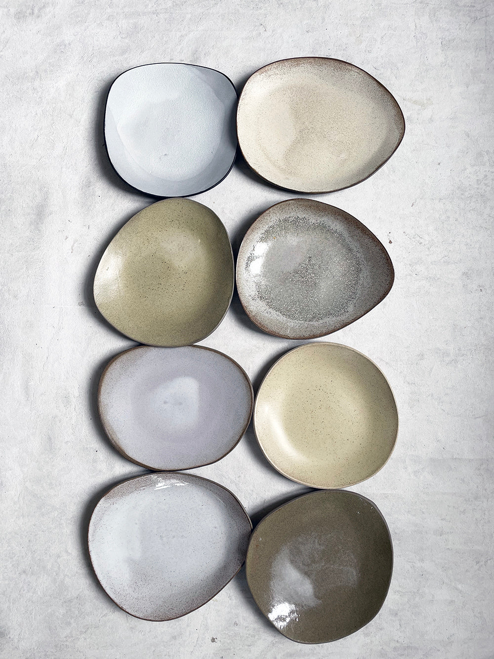 Tapas Plate in Matte Stone Grey