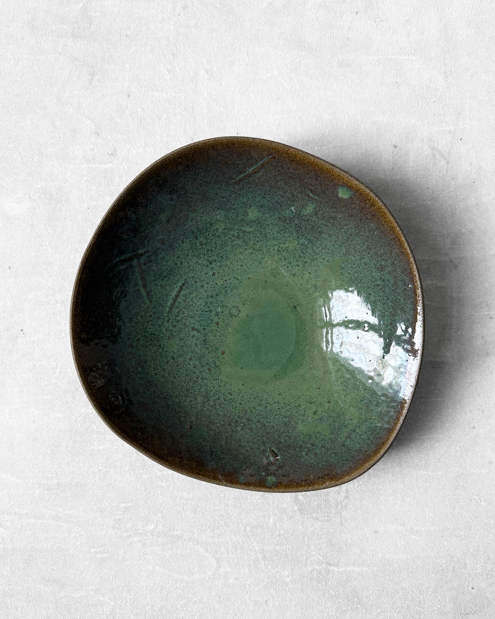Pasta Bowl in Jade Glimmer