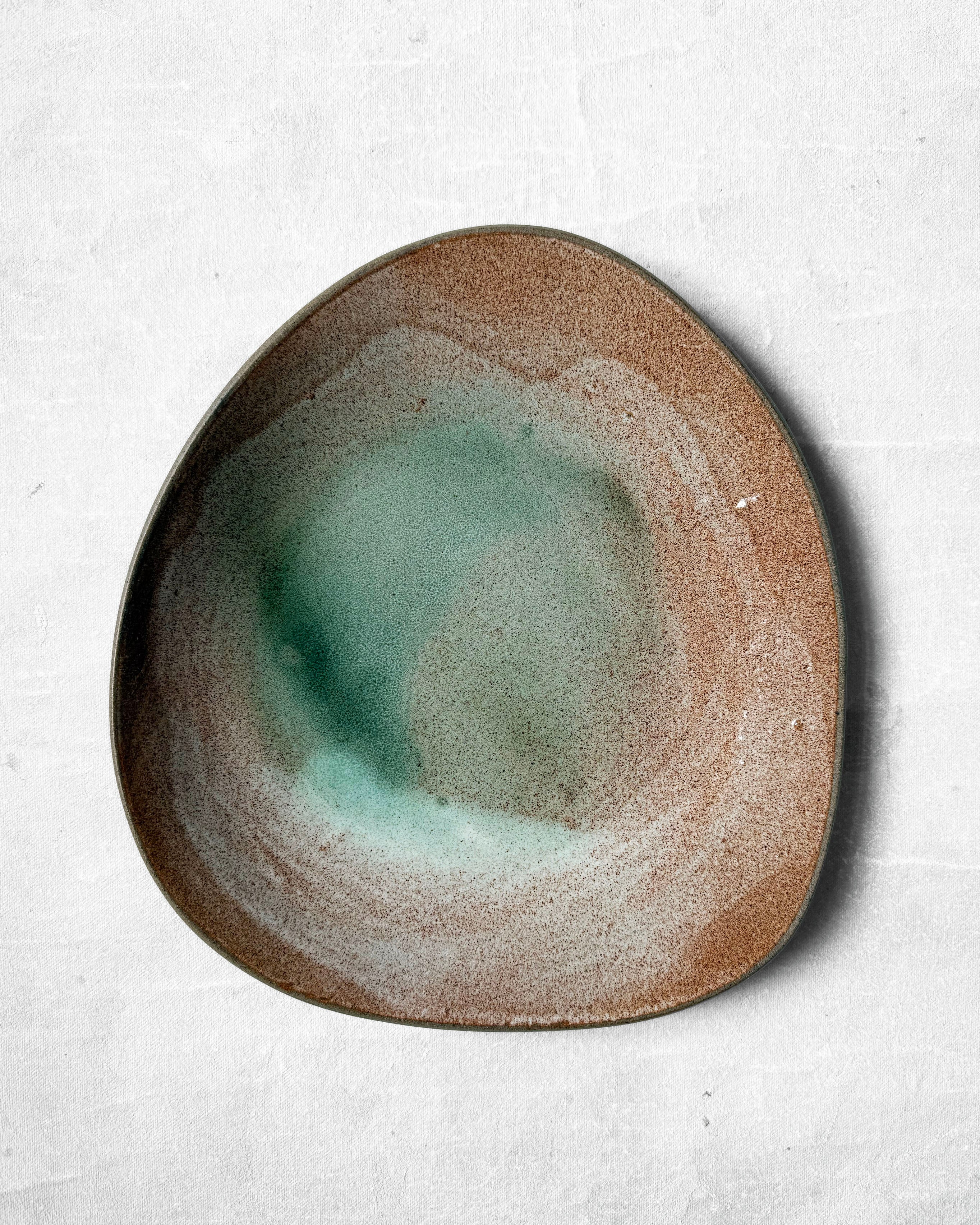 Dinner Plate in Soft Green Swirl