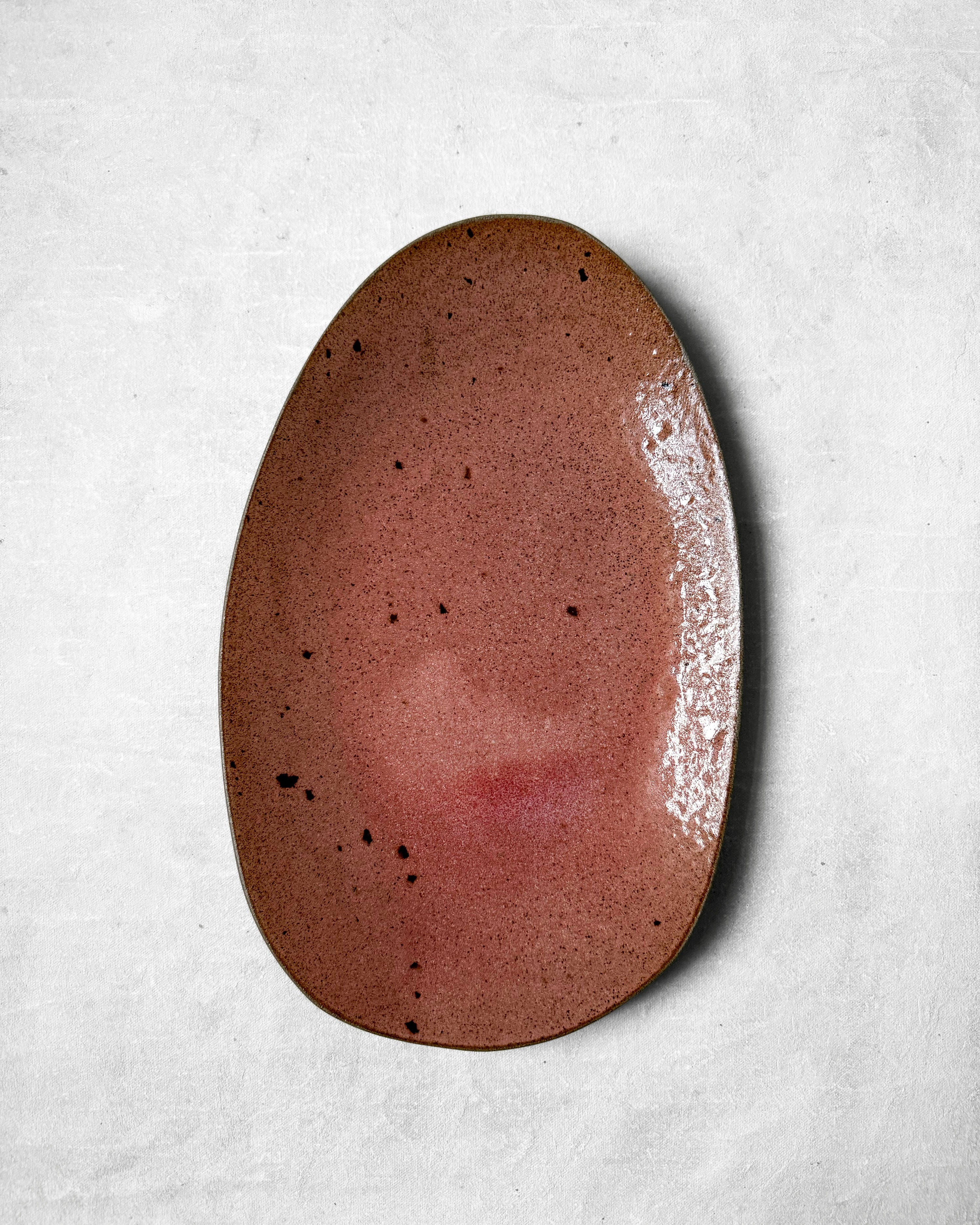 Large Serving Tray in Freckled Peach