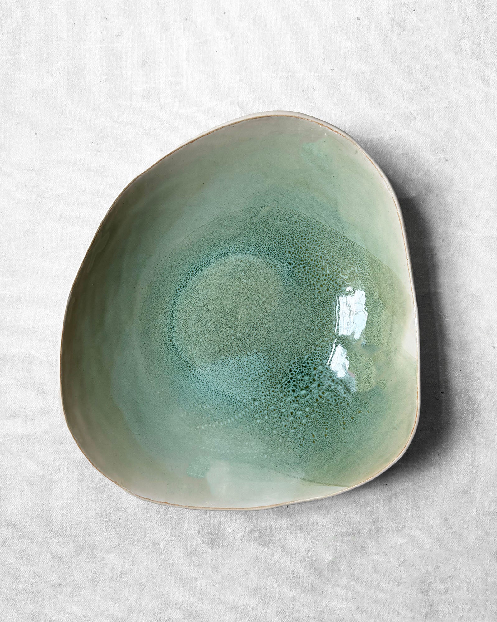 Salad Bowl in Speckled Emerald