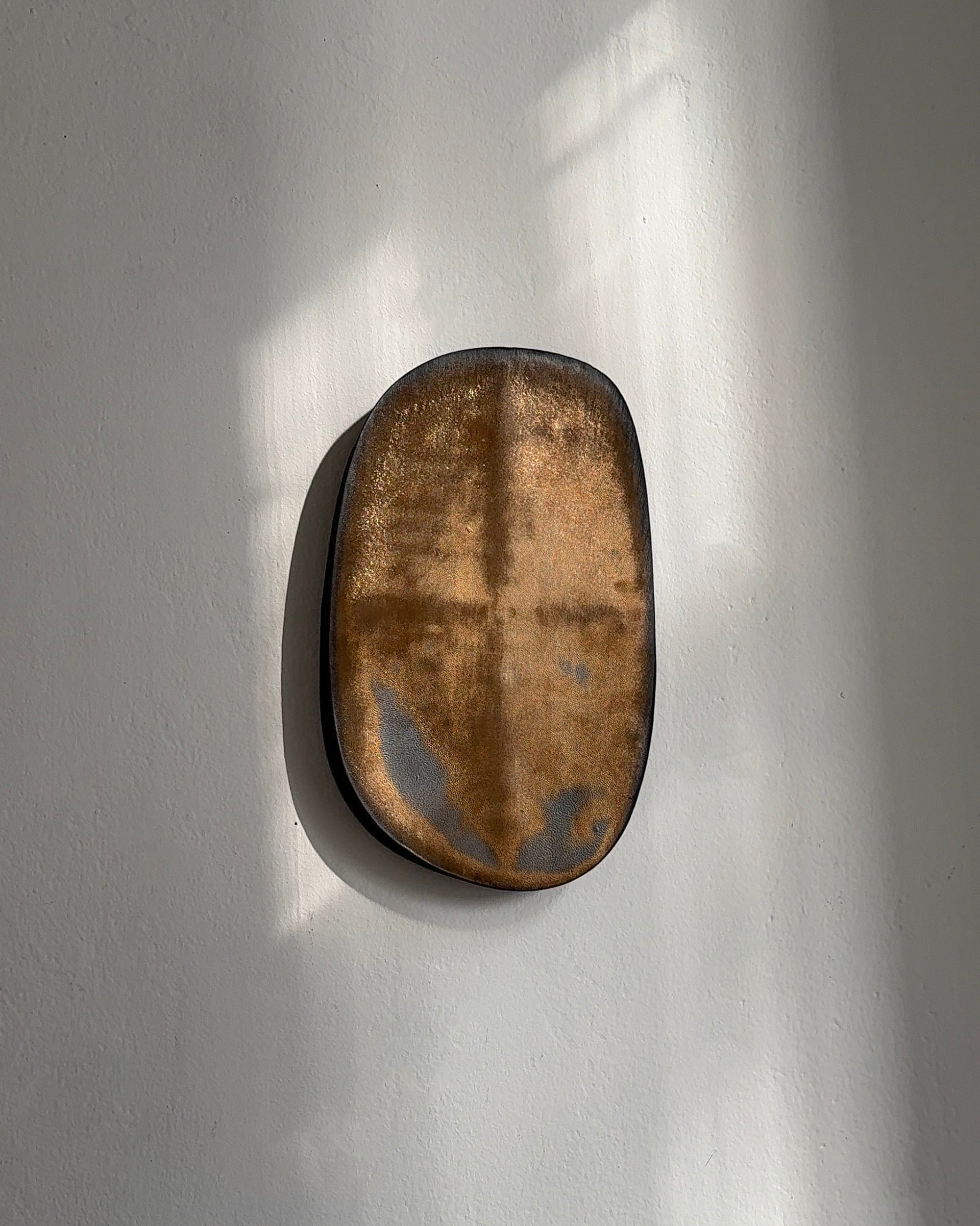 Wall Sculpture in Rustic Gold