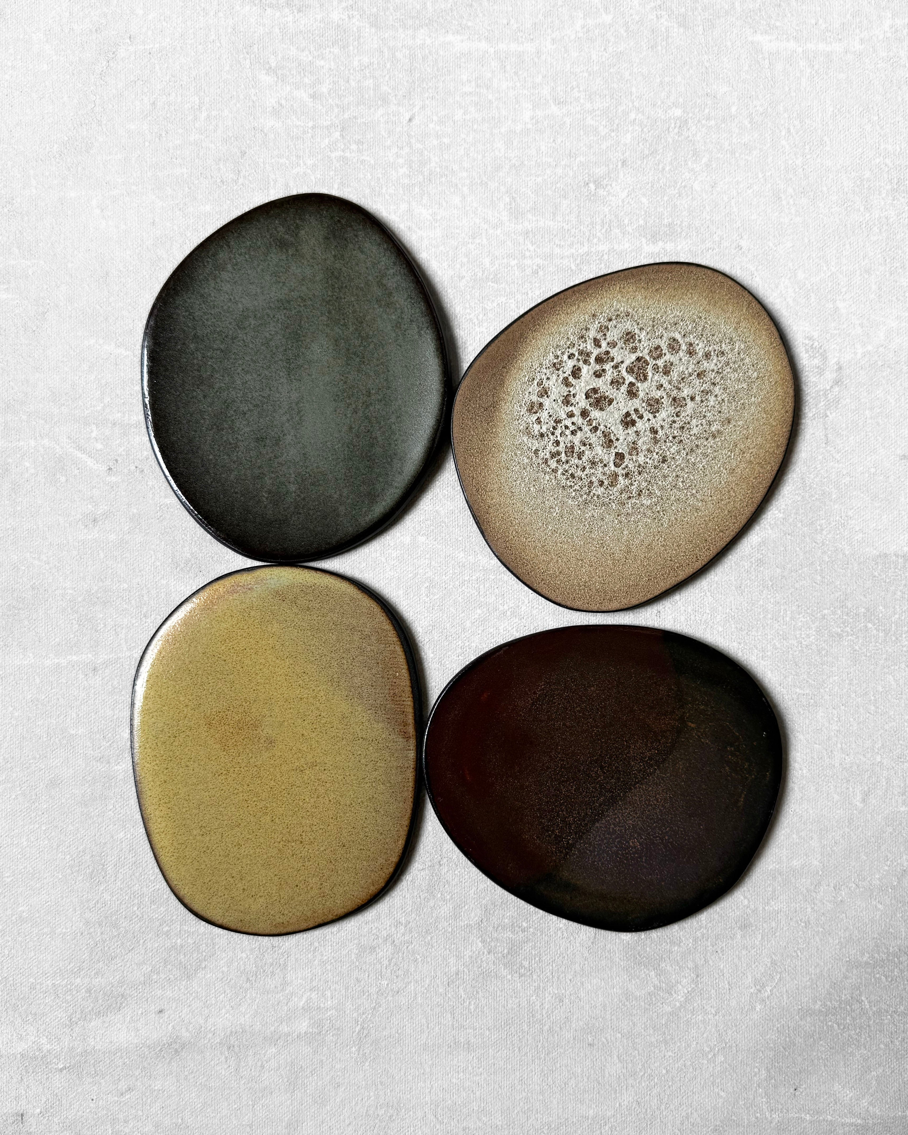 Set of Four Coasters in Neutral Mix