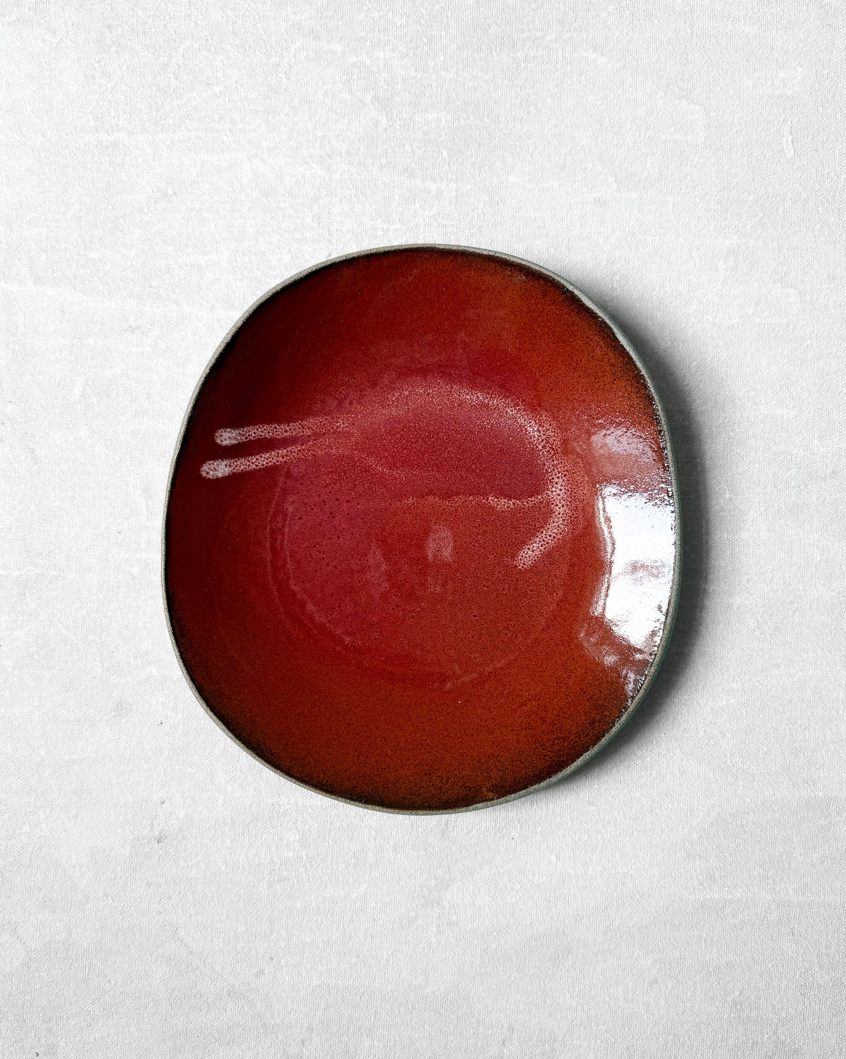Dessert Plate in Chilli Red