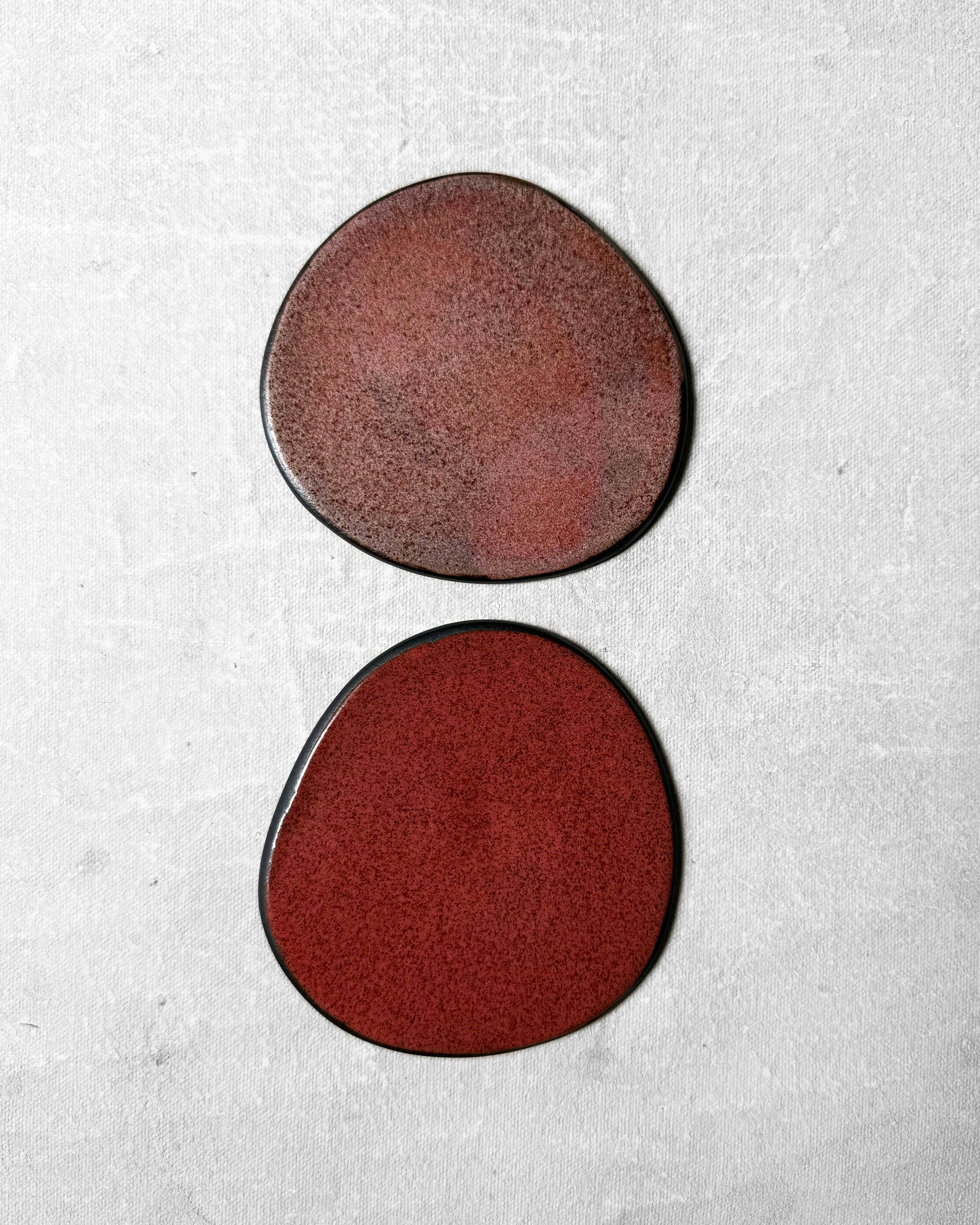 Coaster Set in Chilli Red & Herlequin