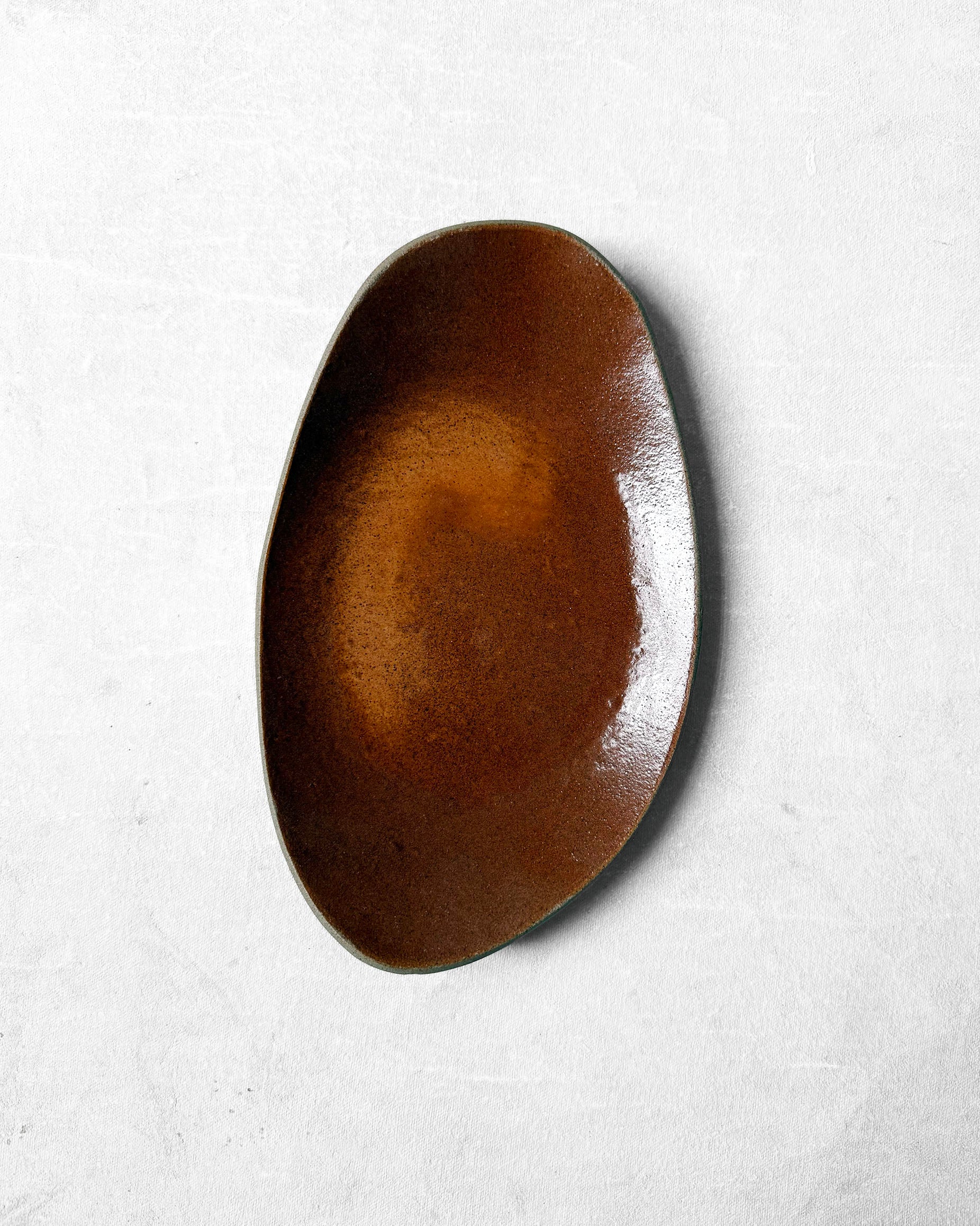 Small Serving Platter in Burnt Sienna