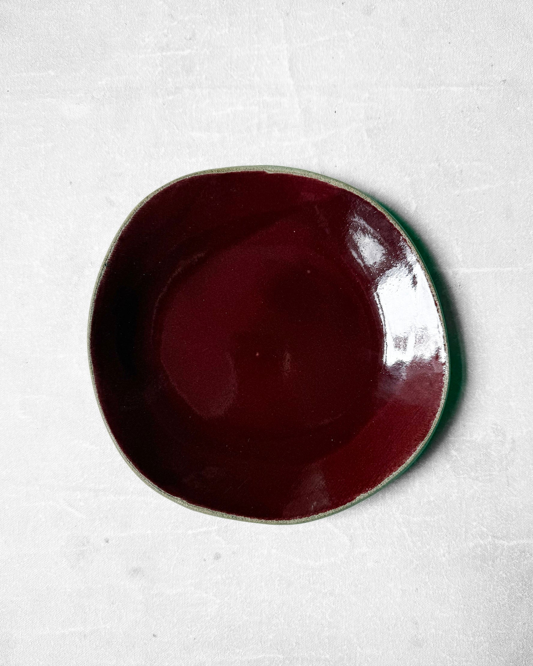 Dessert Plate in Cherry Red