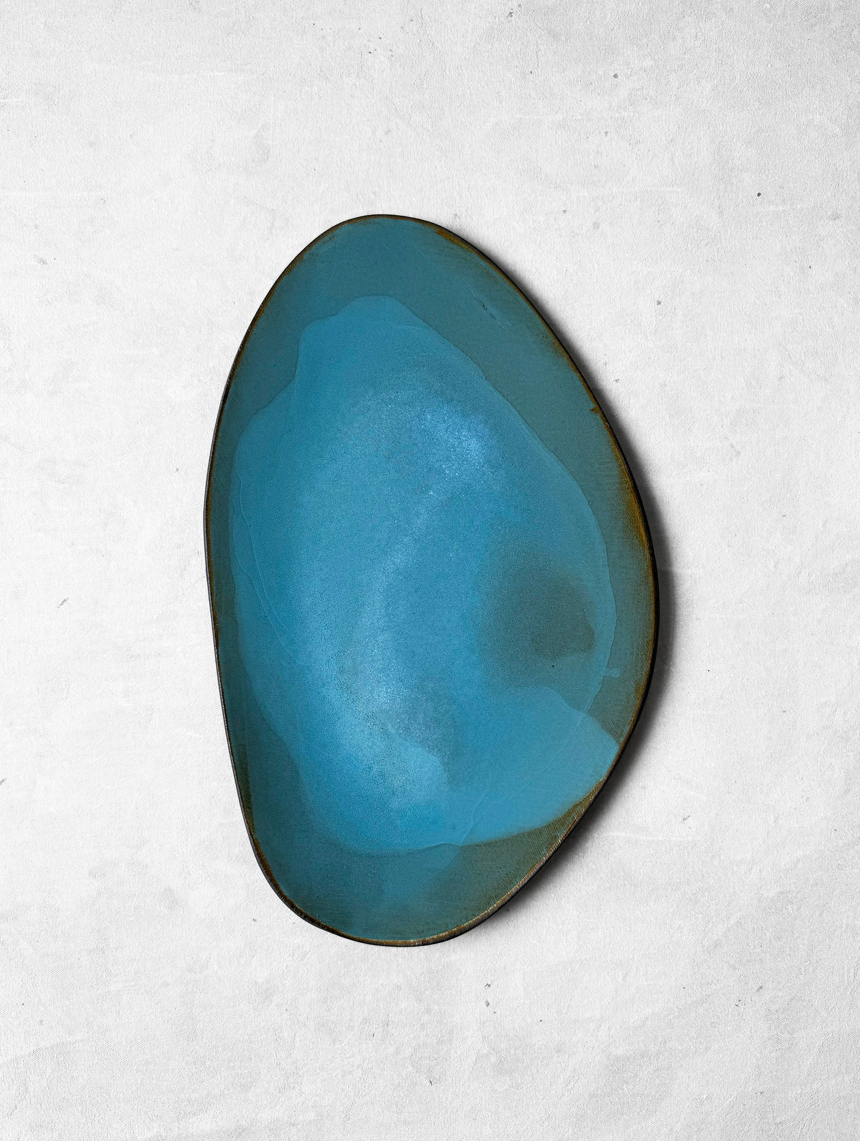 Large Serving Platter in Deep Aqua