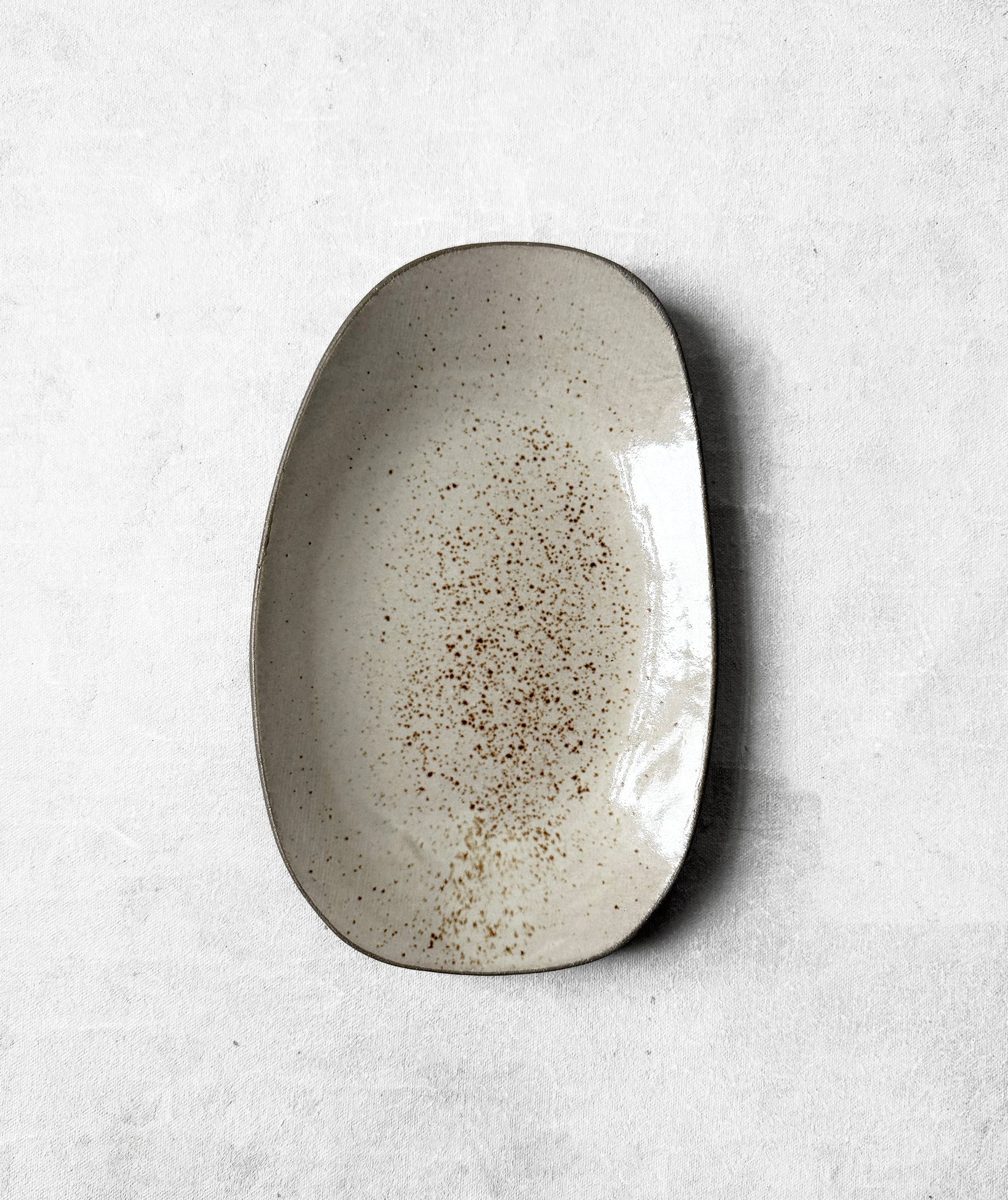 Small Tray in Speckled Beige