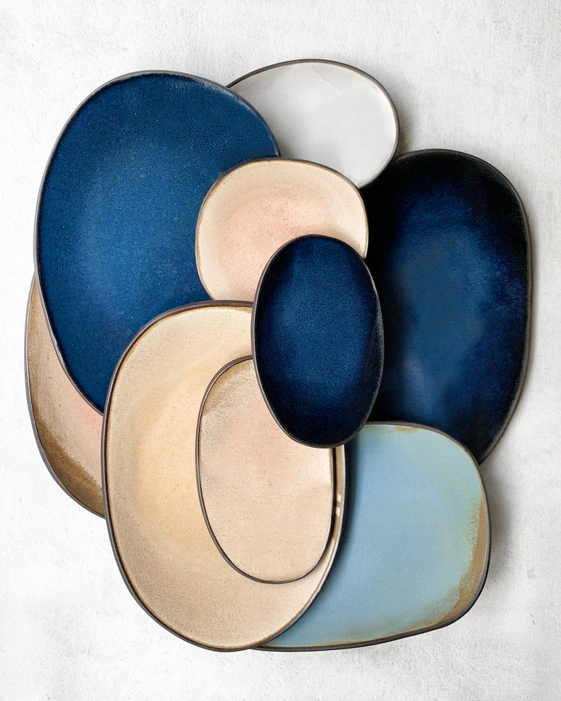 Tapas Plate in Cosmic Blue