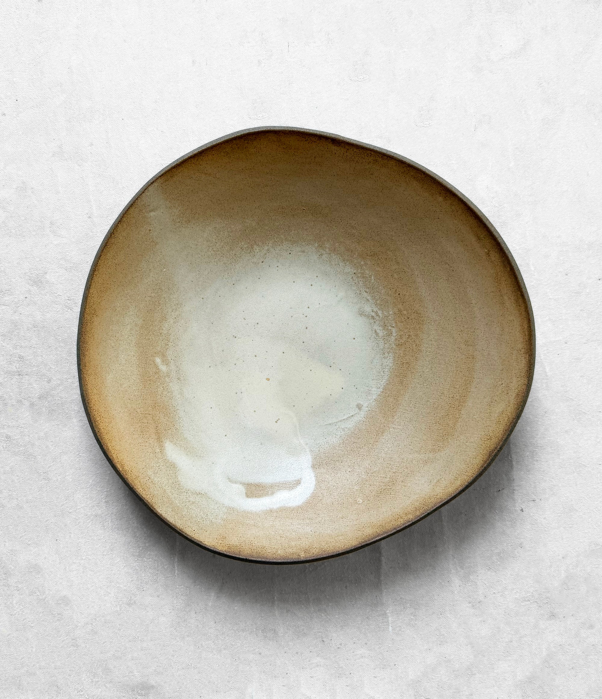 Salad Bowl in Sand Swirl