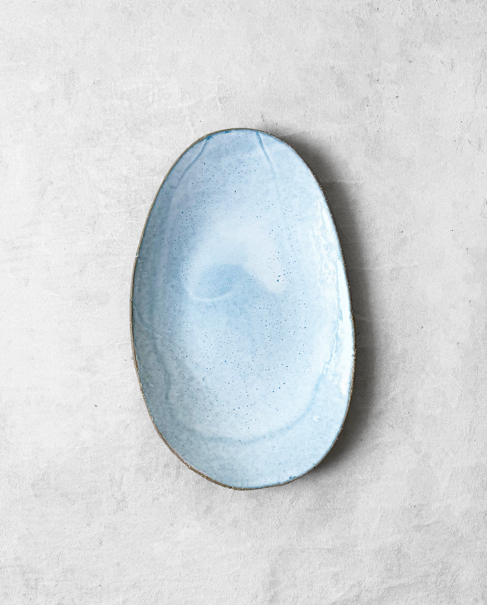 Medium Serving Platter in Frosted Blue