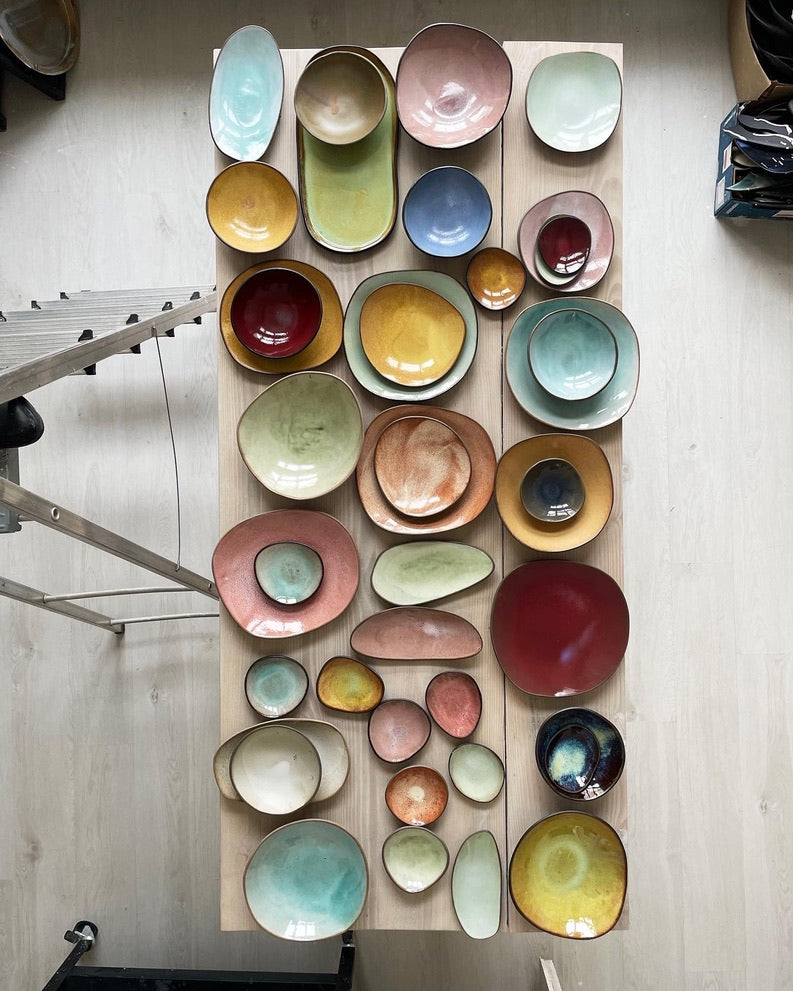 Tapas Plate in Marbled Beige