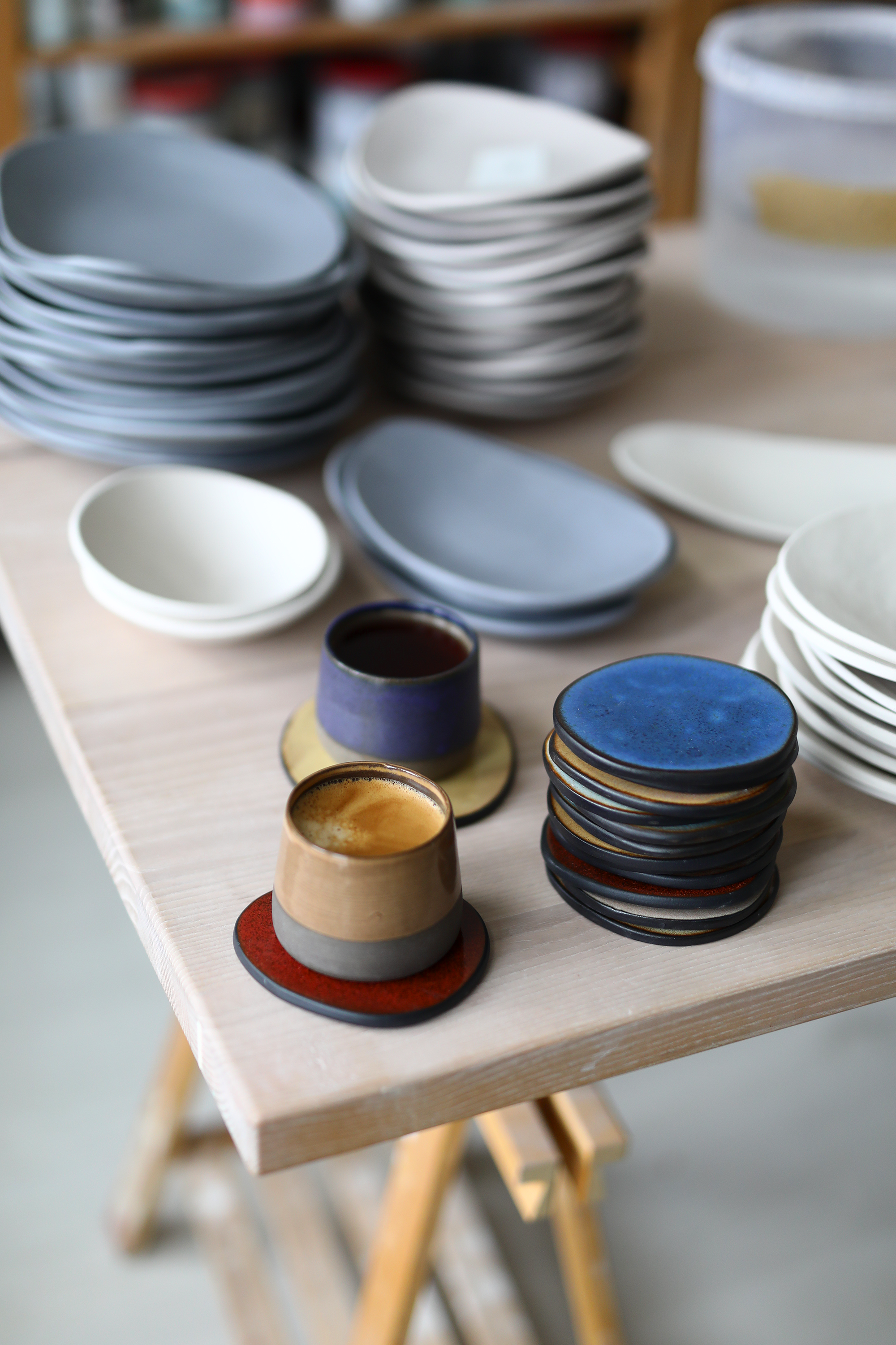 Coaster Set in Rust & Midnight