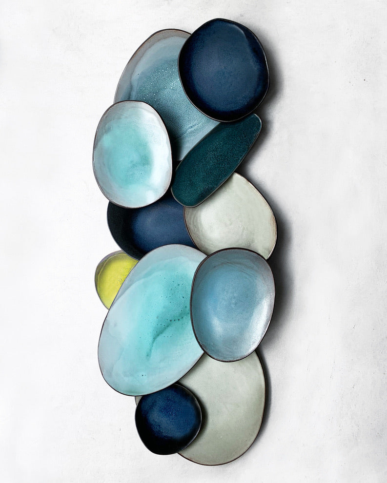 Everyday Plate in Marbled Lagoon