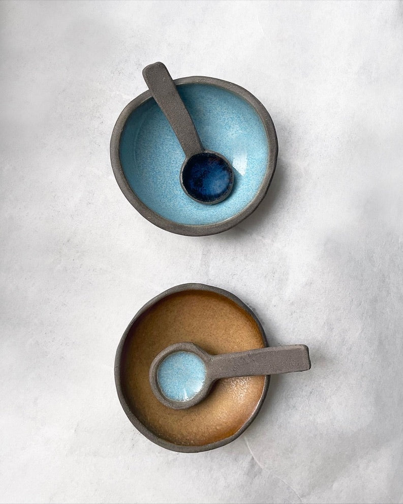 Tapas Plate in Rusty Turquoise