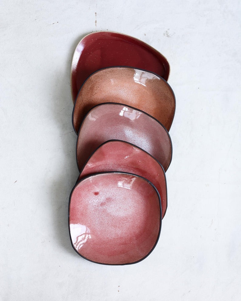 Tapas Plate in Ruby Red
