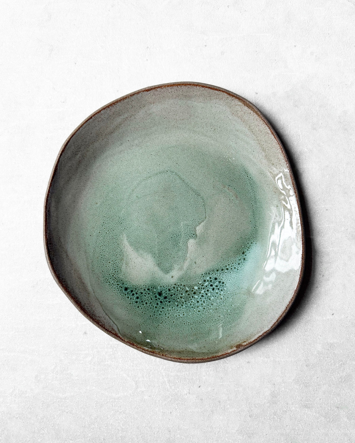 Dinner Plate in Speckled Verde