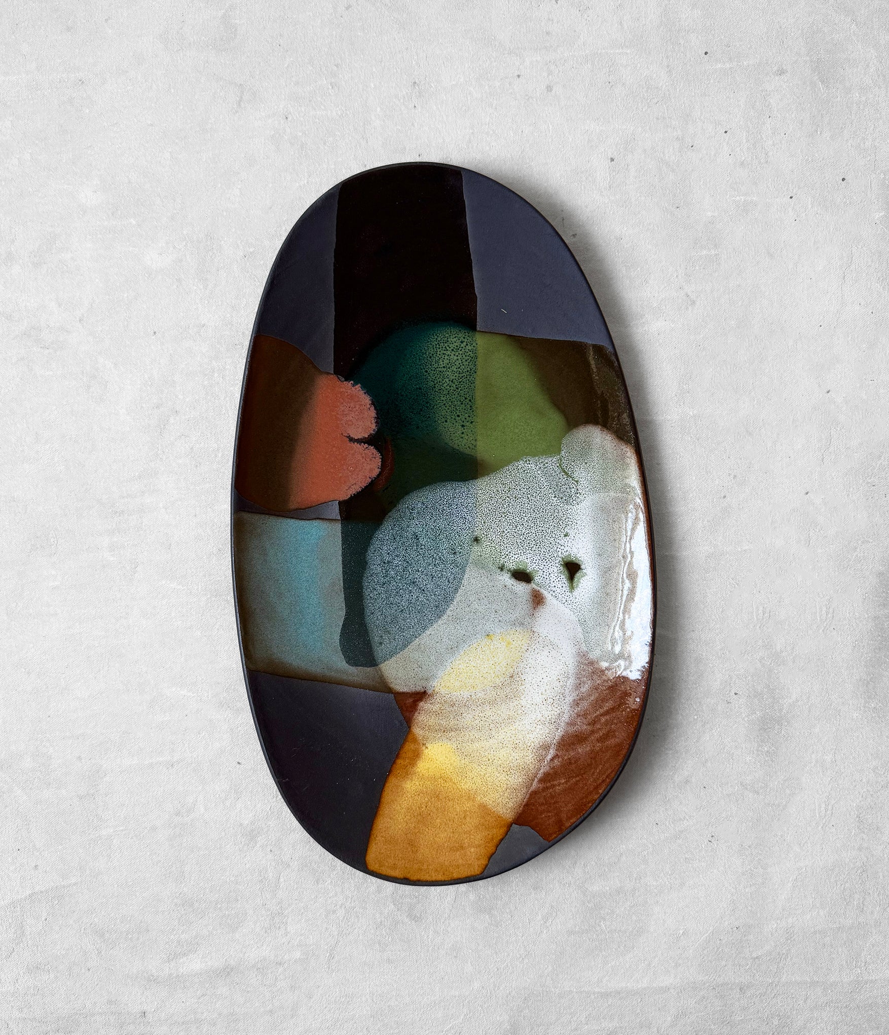 Painted Large Serving Platter