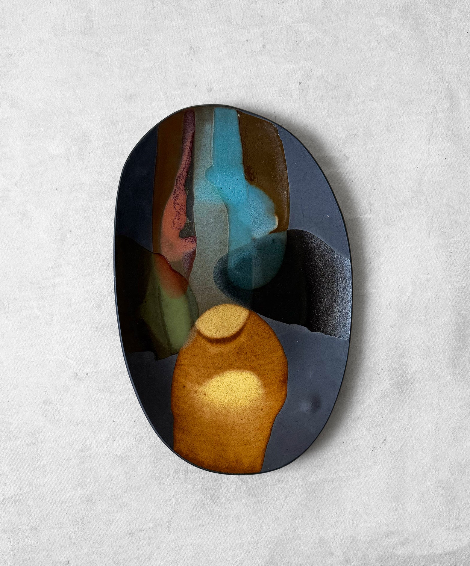 Painted Large Serving Platter