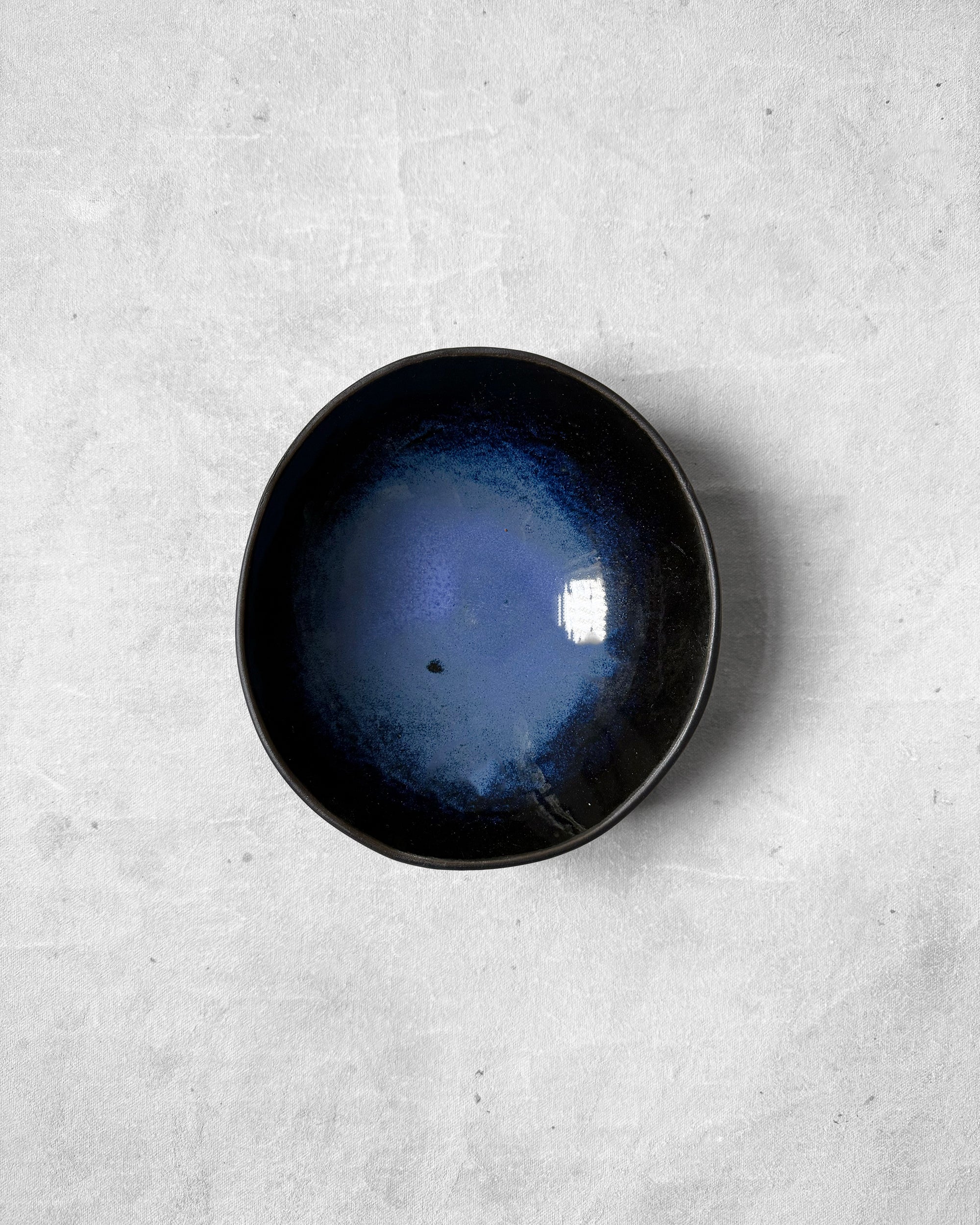 Breakfast Bowl in Cobalt Swirl
