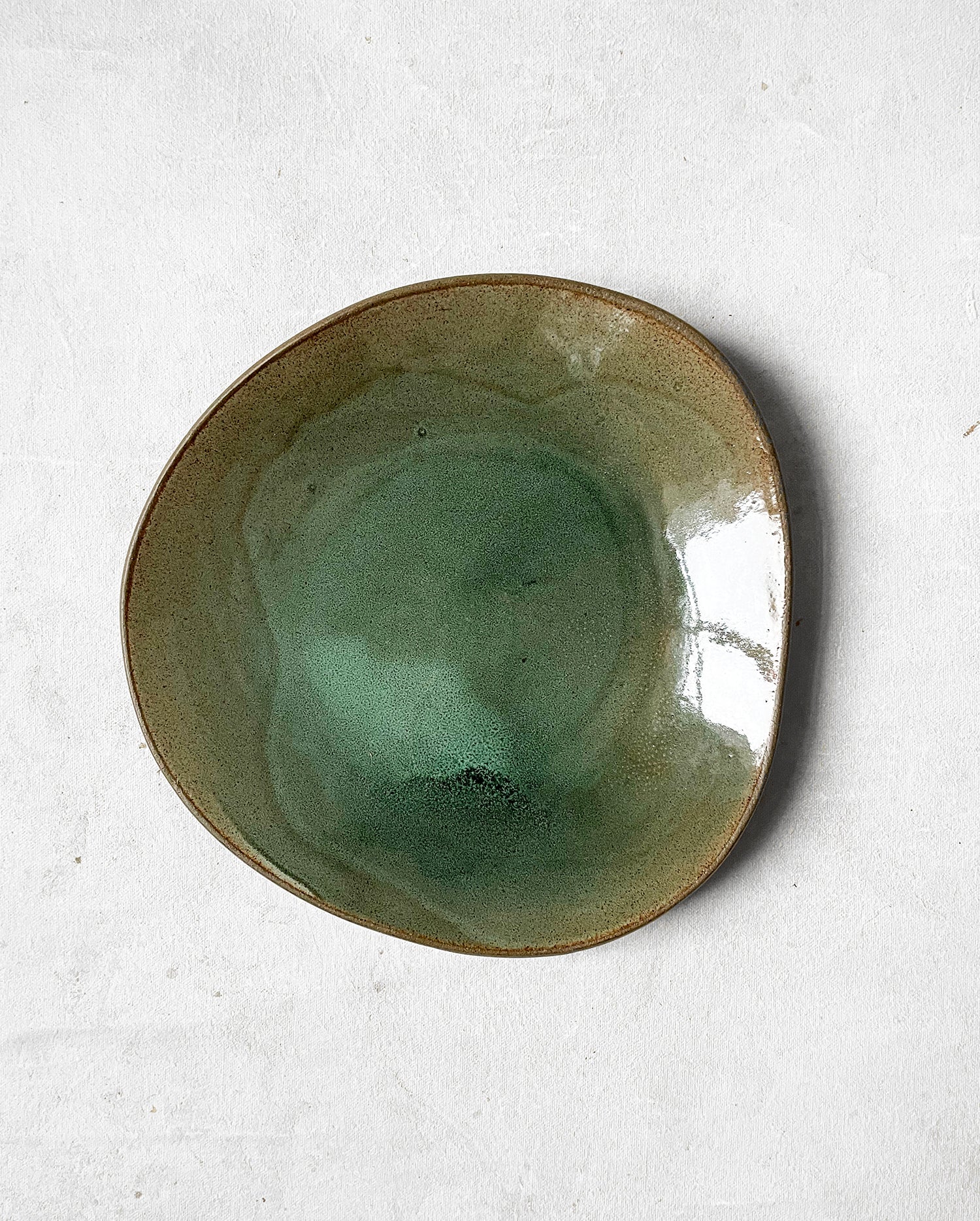 Medium Plate in Emerald Green