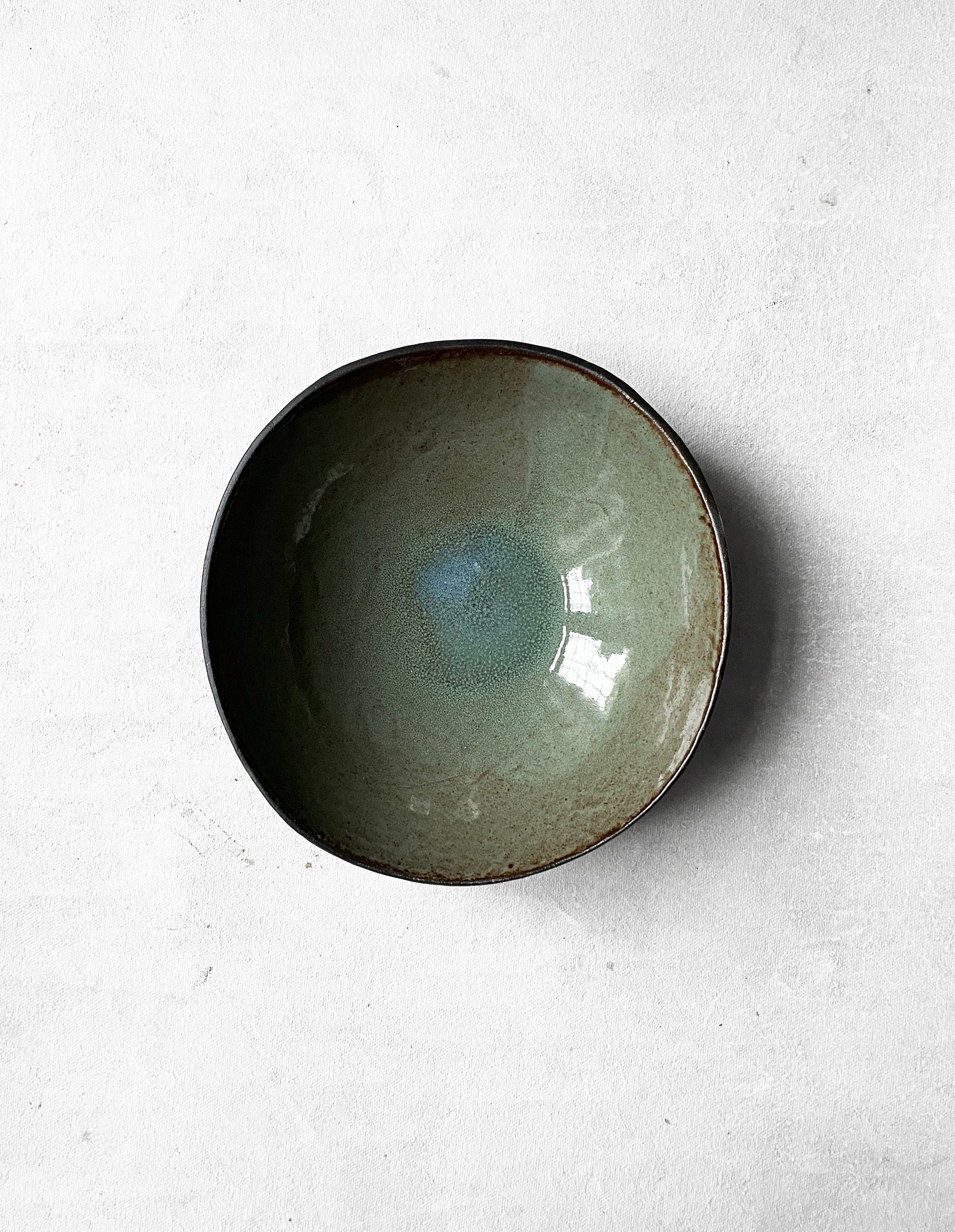 Breakfast Bowl in Dark Sage Green