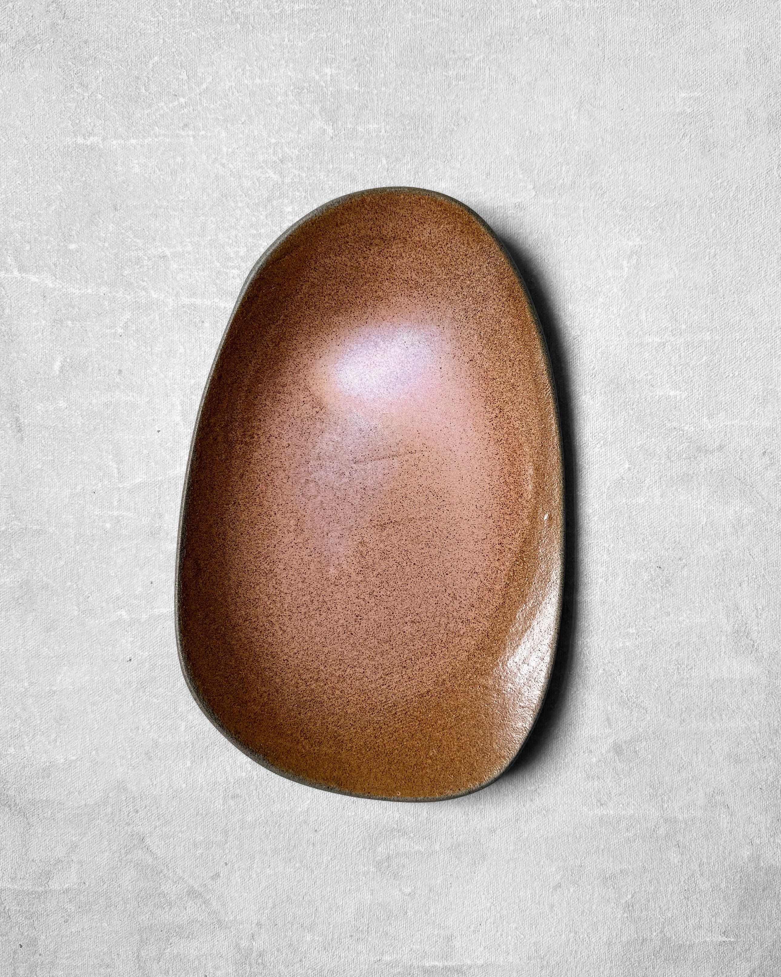 Small Round Serving Tray in Dusty Rose