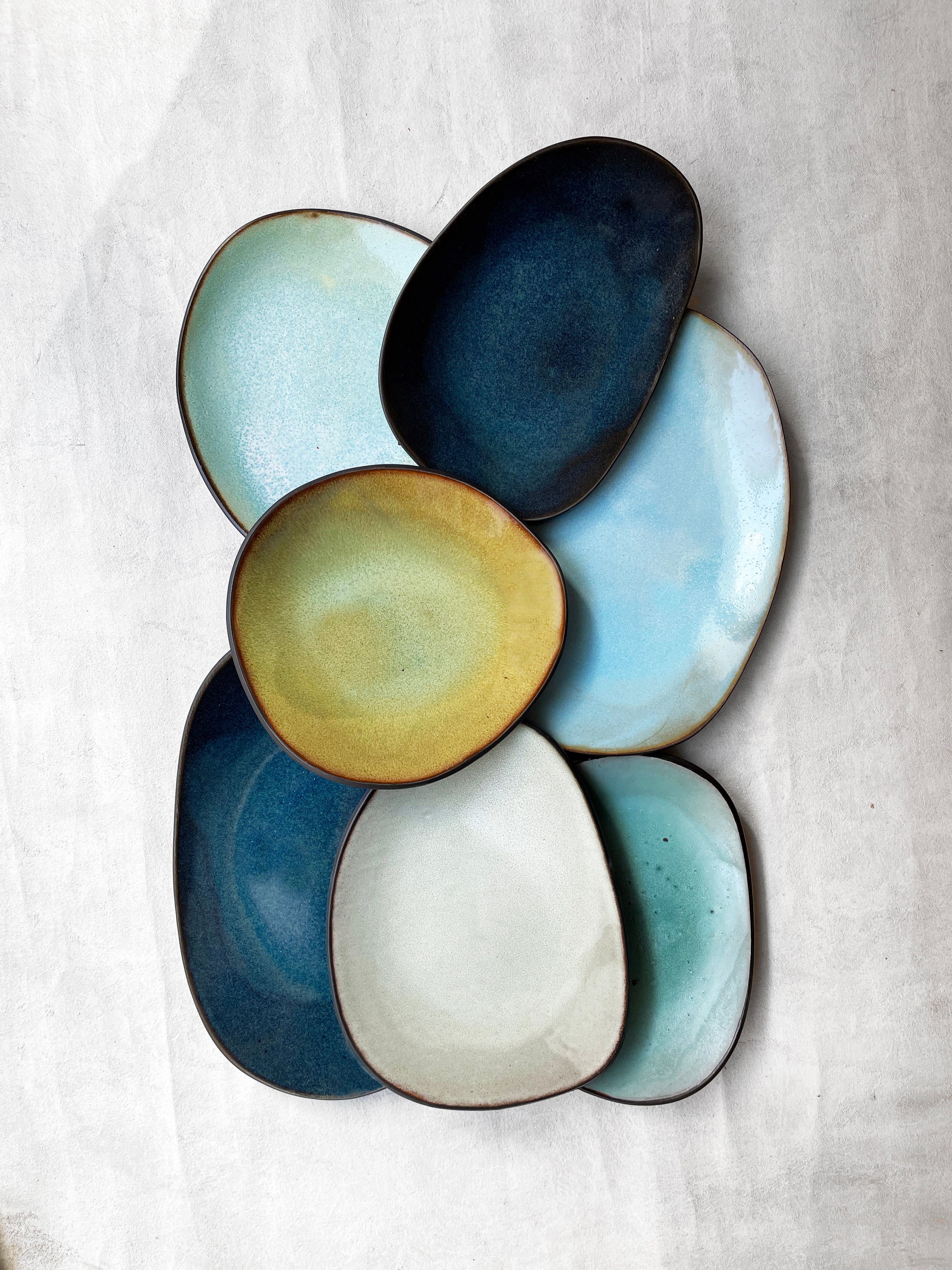 Mini Dessert Plate in Sea Glass