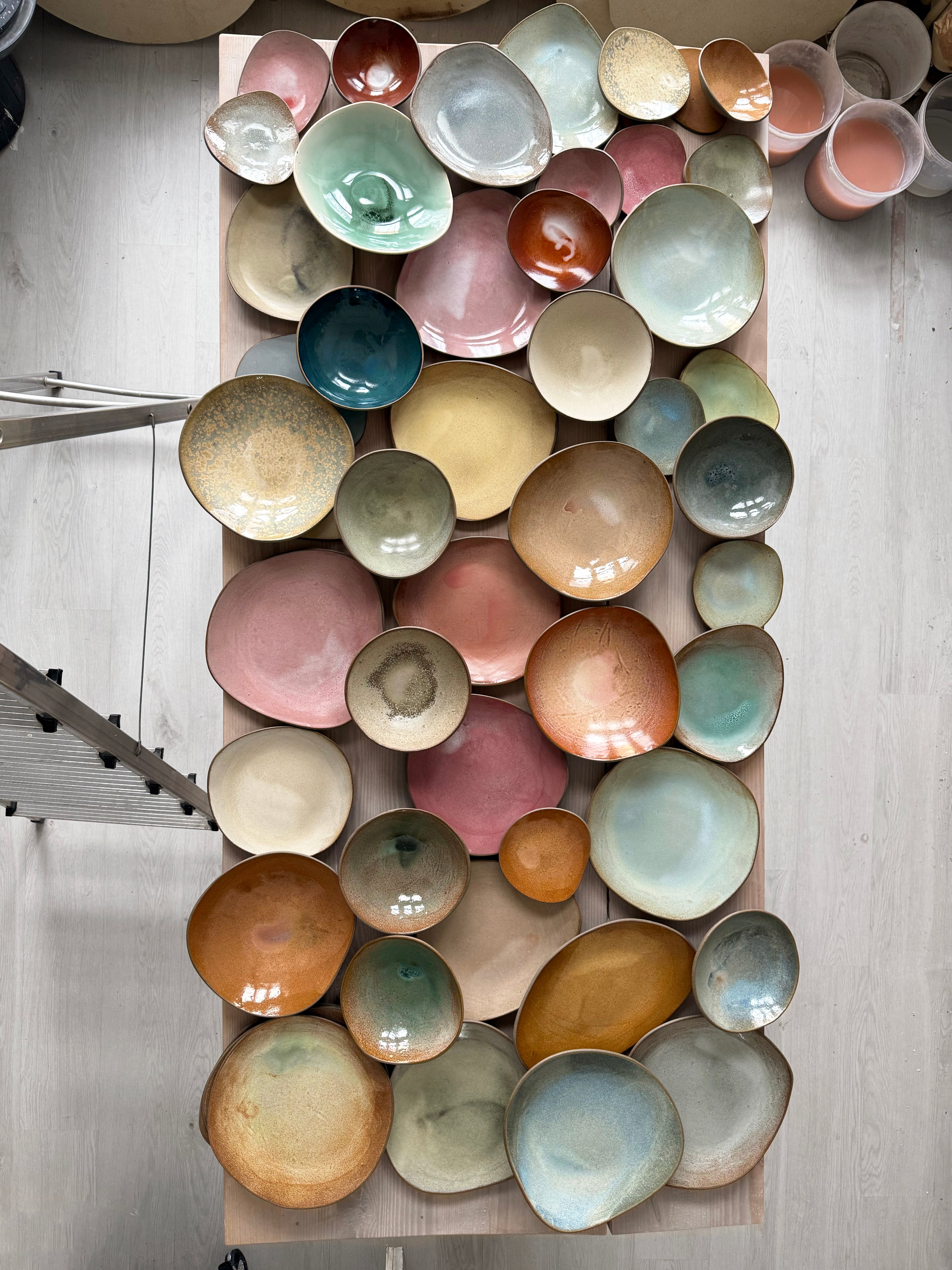 Statement Serving Platter in Whisper Blush