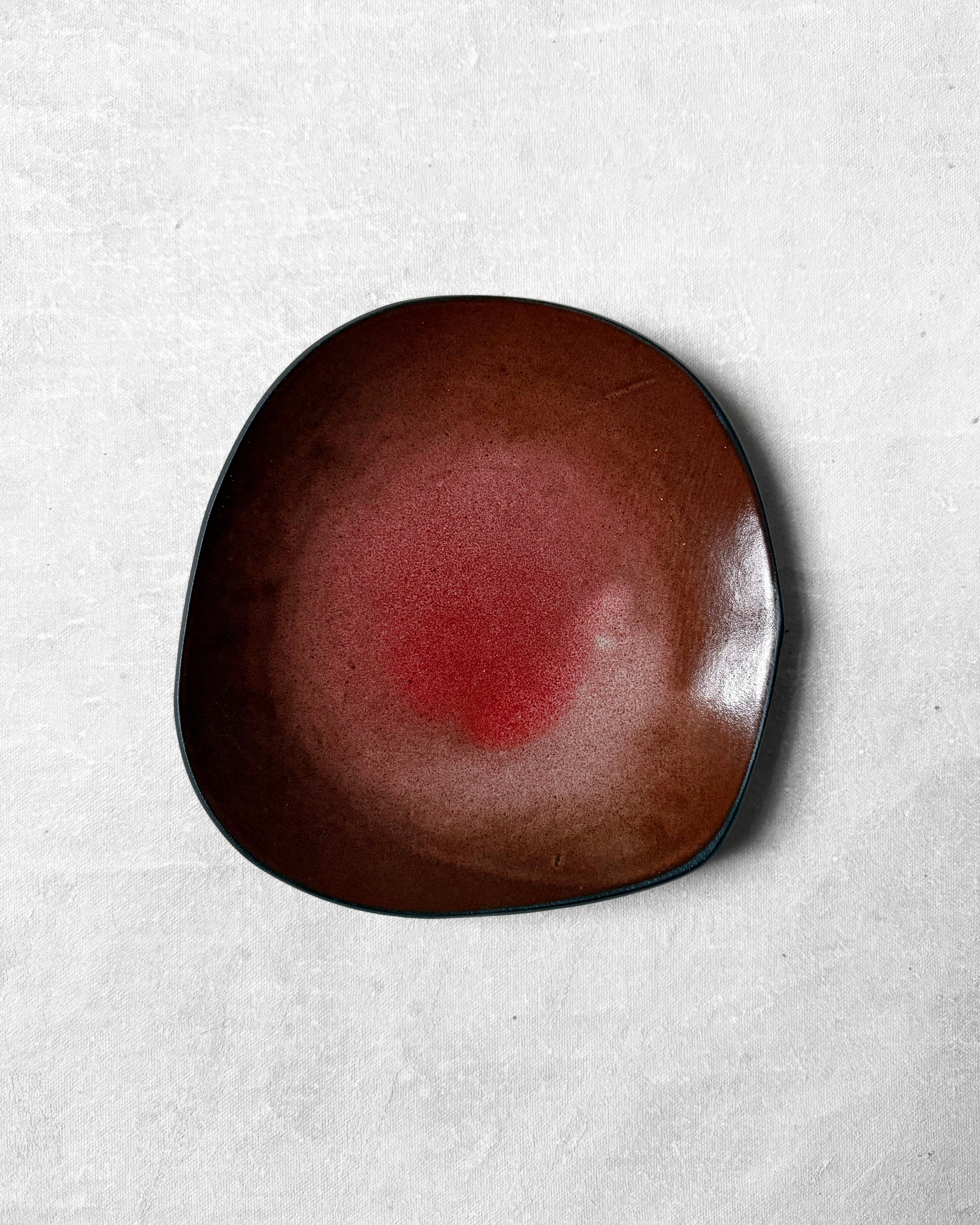 Dessert Plate in Deep Ruby Quartz