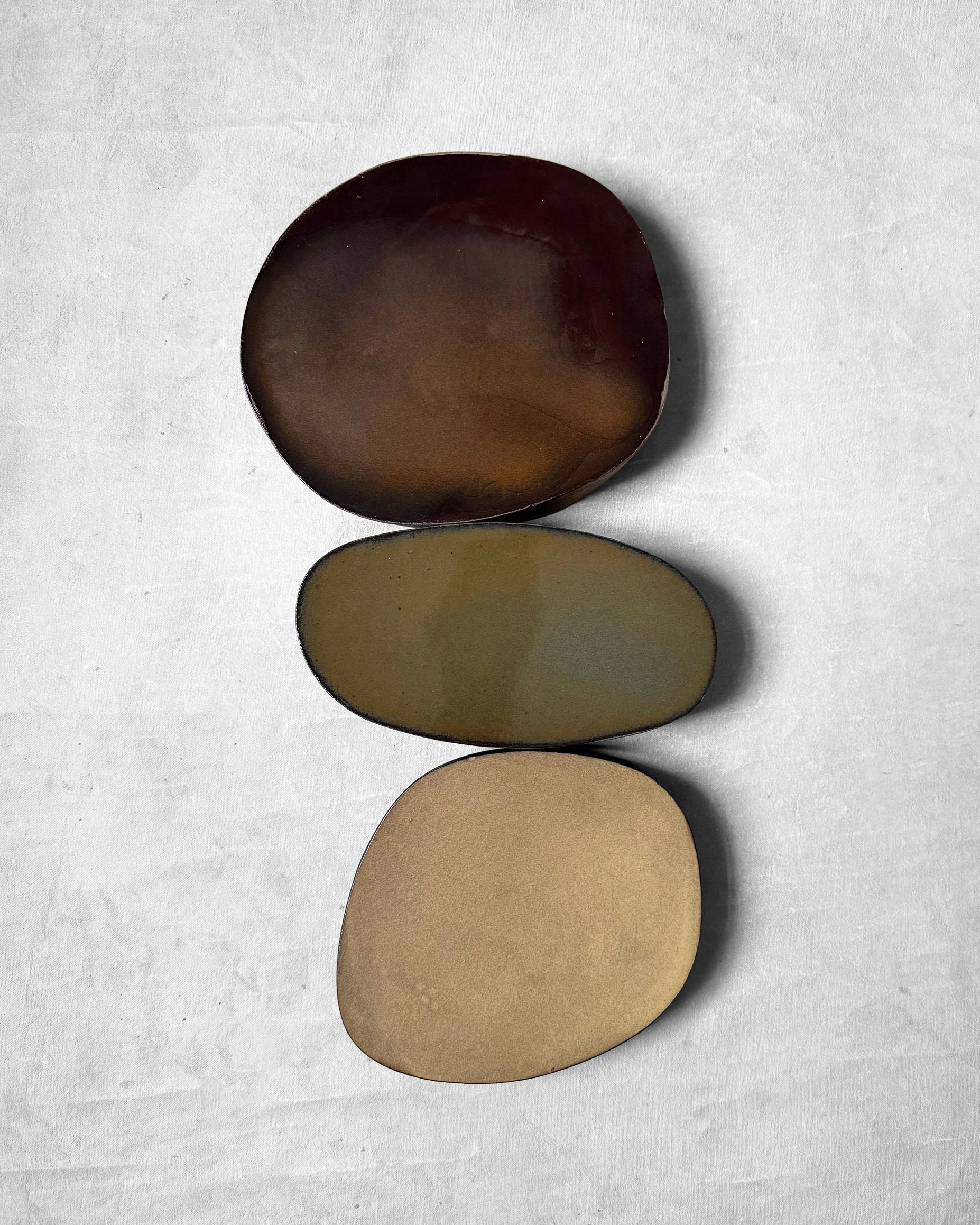 Wall Sculpture in Bronze, Metallic Olive & Honey