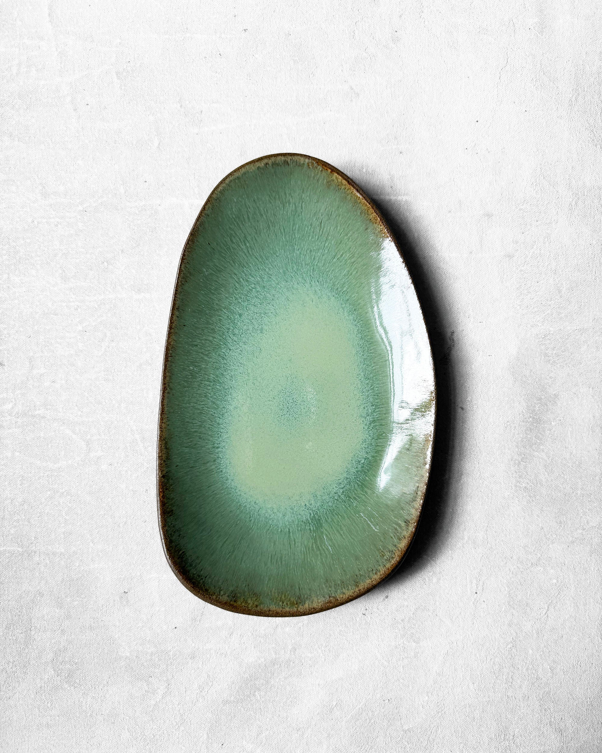 Small Serving Tray in Avo Green