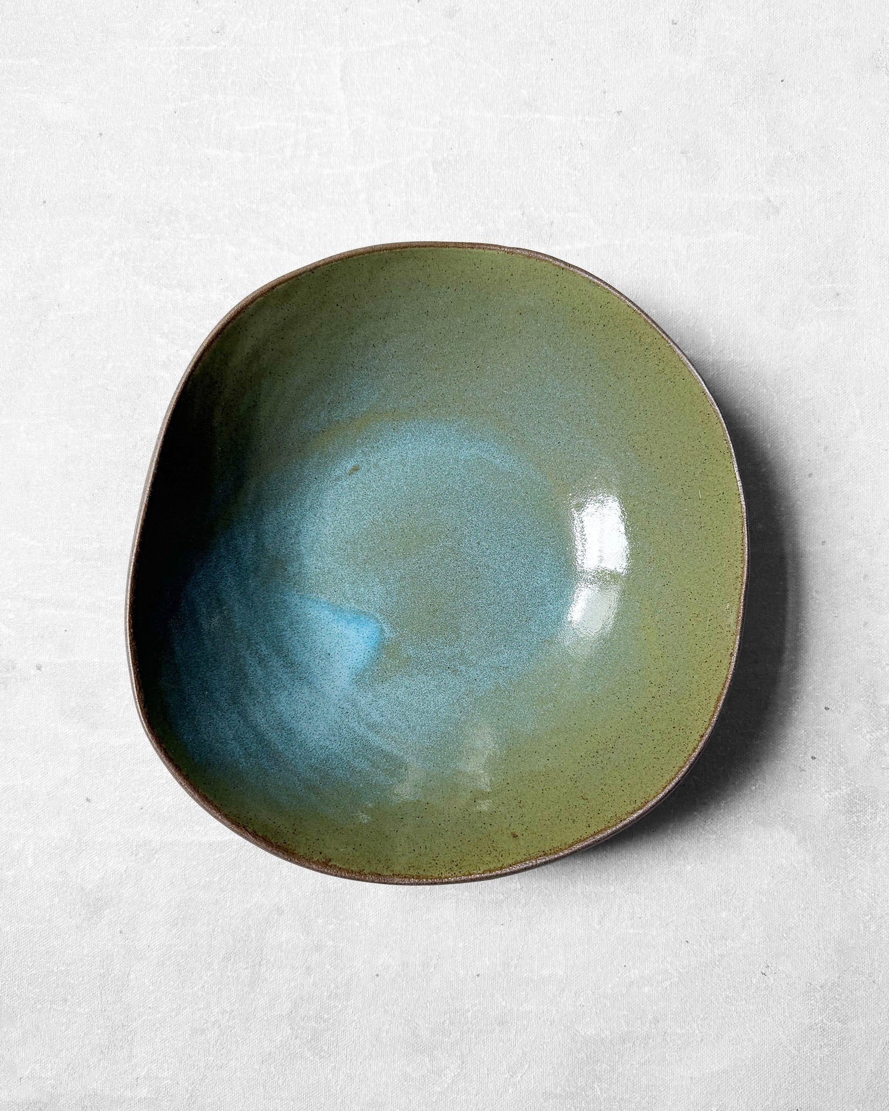 Pasta Bowl in Turquoise Swirl