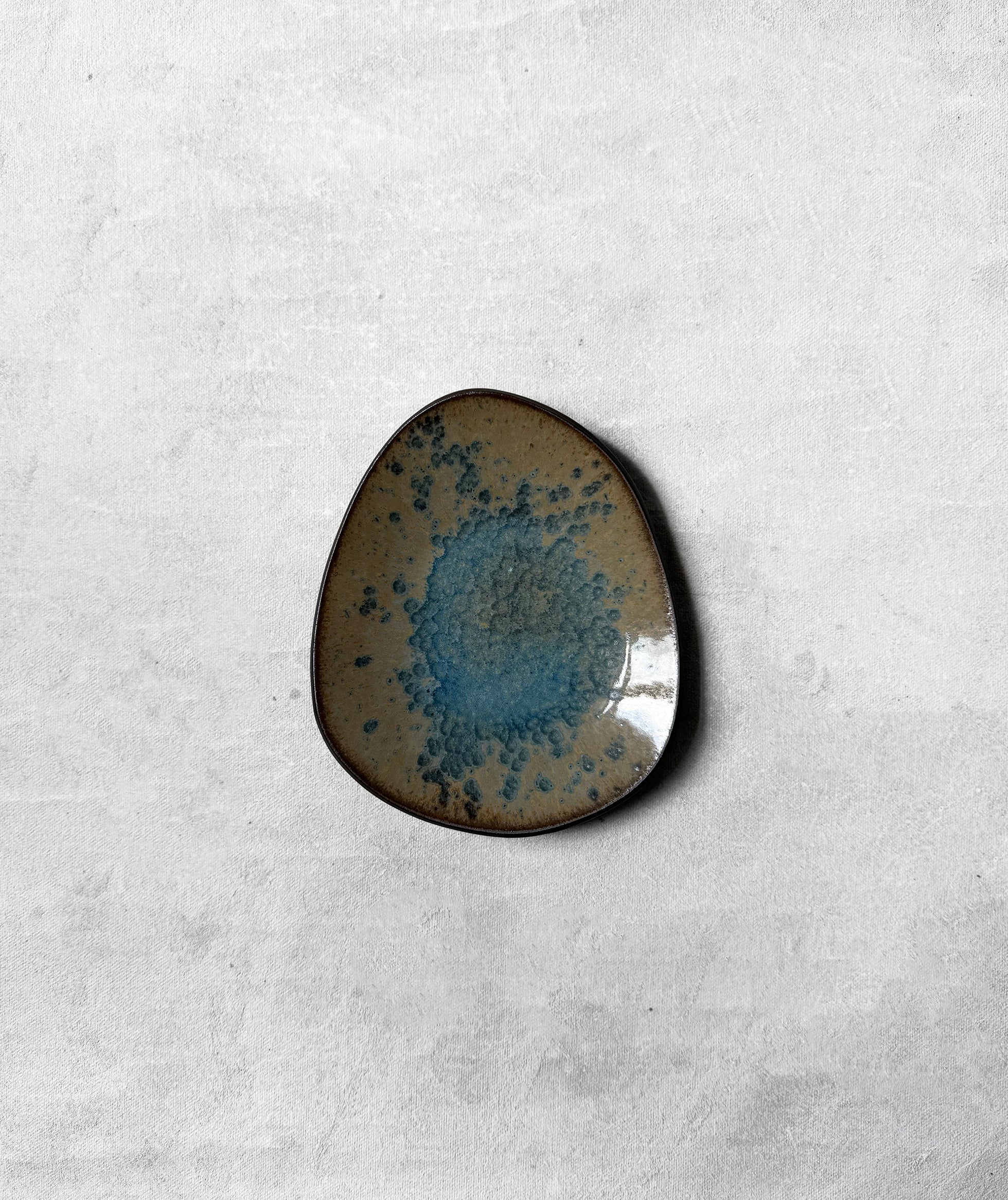 Tapas Plate in Speckled Blue