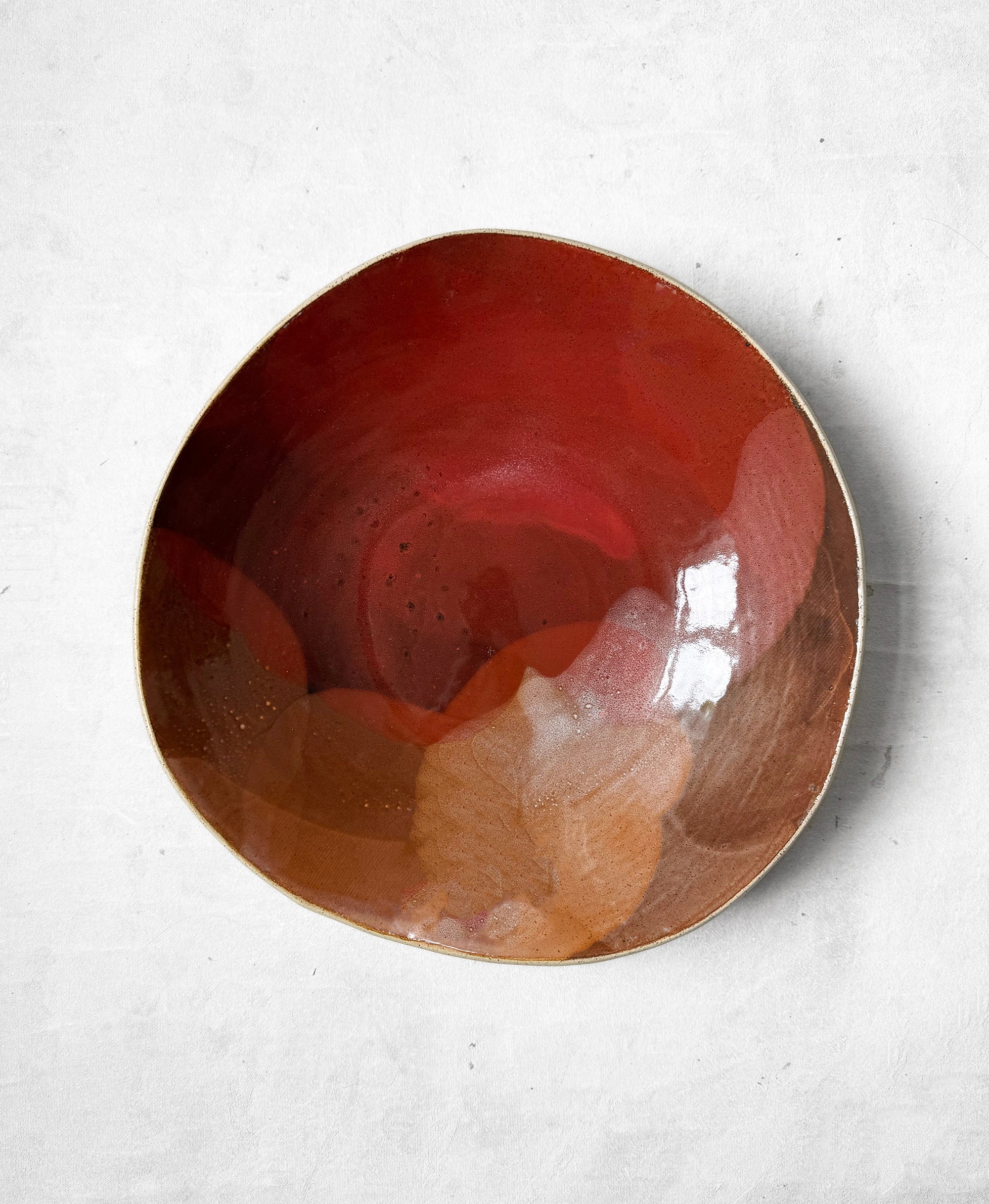 Large Salad Bowl in Ruby Splash