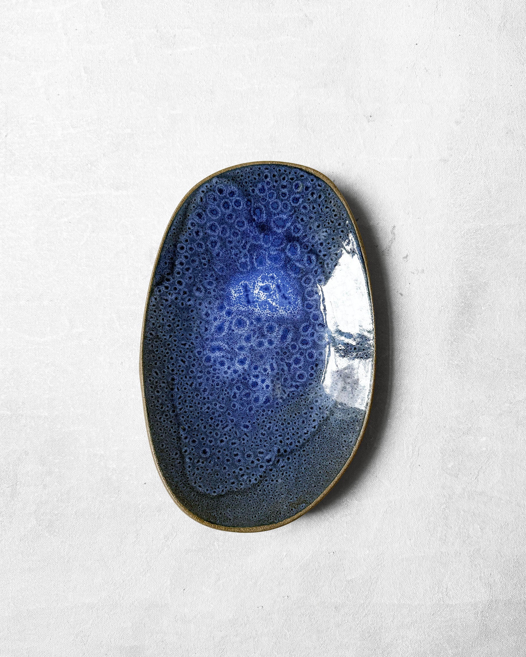 Small Serving Platter in Blue Hydrangea
