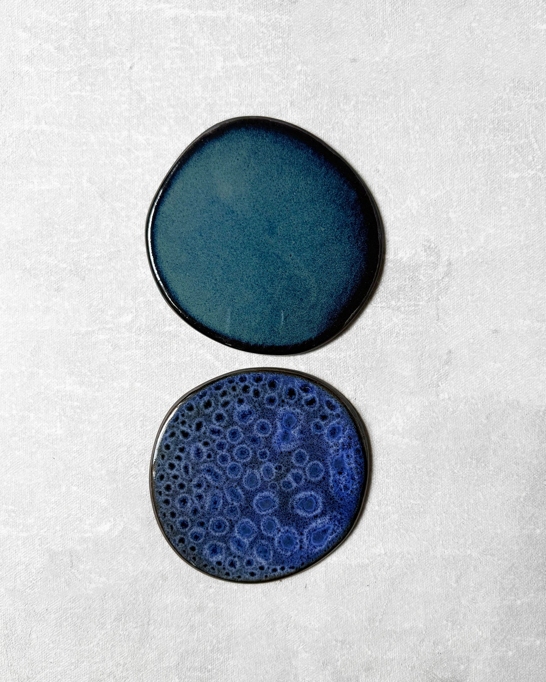 Coaster Set in Blue Hydrangea & Jade
