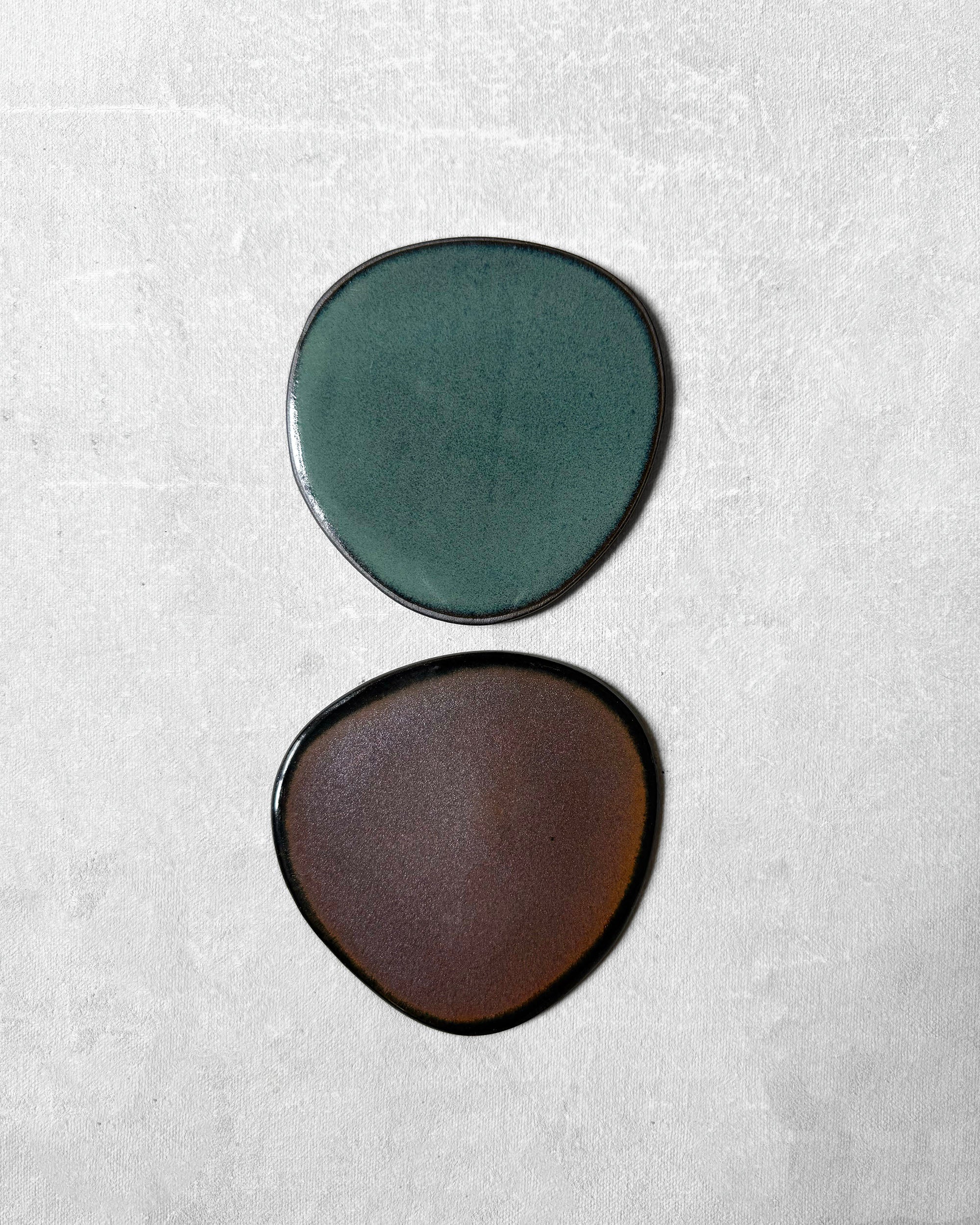 Coaster Set in Jade & Copper